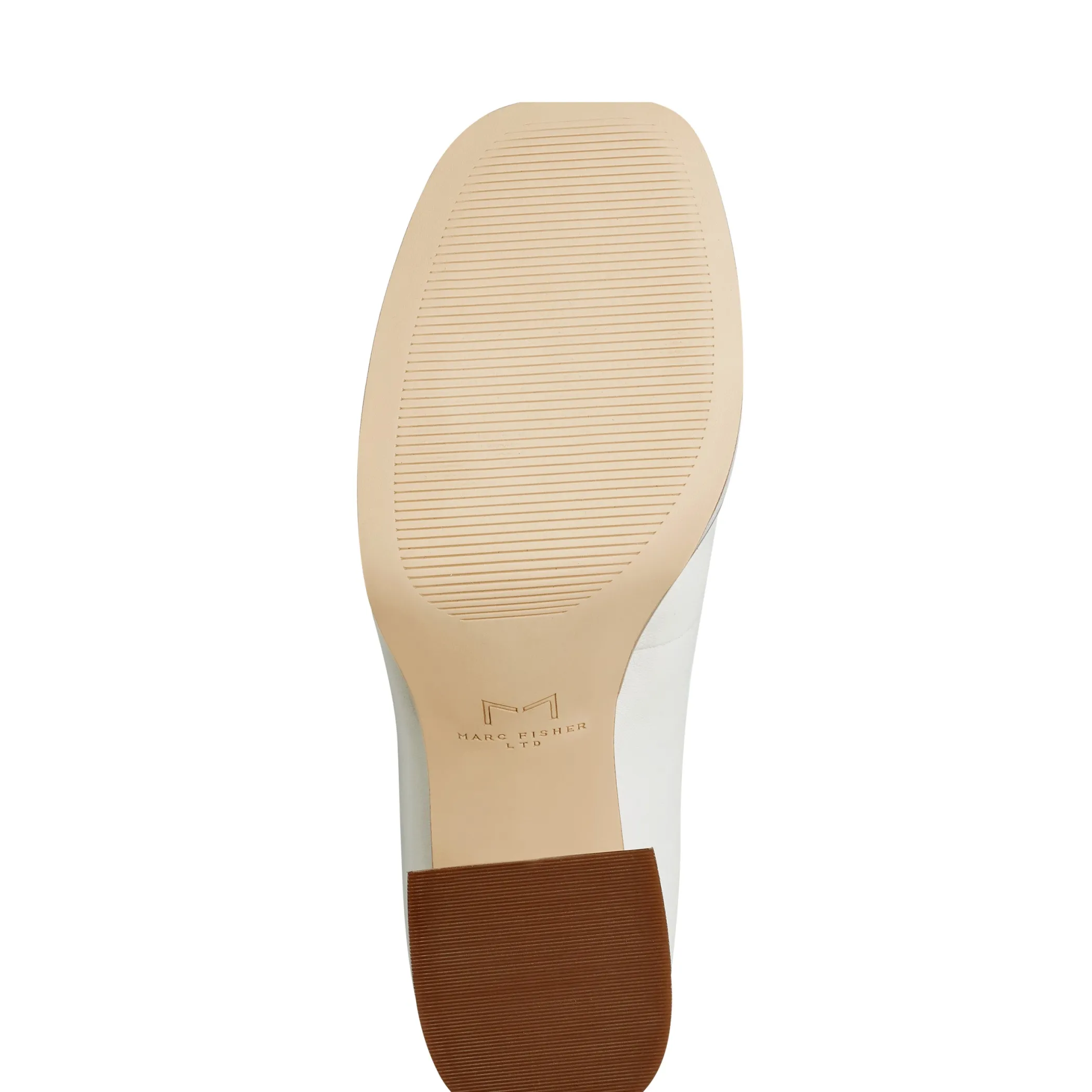 Cheap Marc Fisher Machi Heeled Loafer Chic Cream Leather