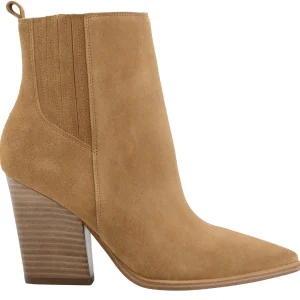 Store Marc Fisher Mariel Heeled Western Bootie Medium Natural Suede