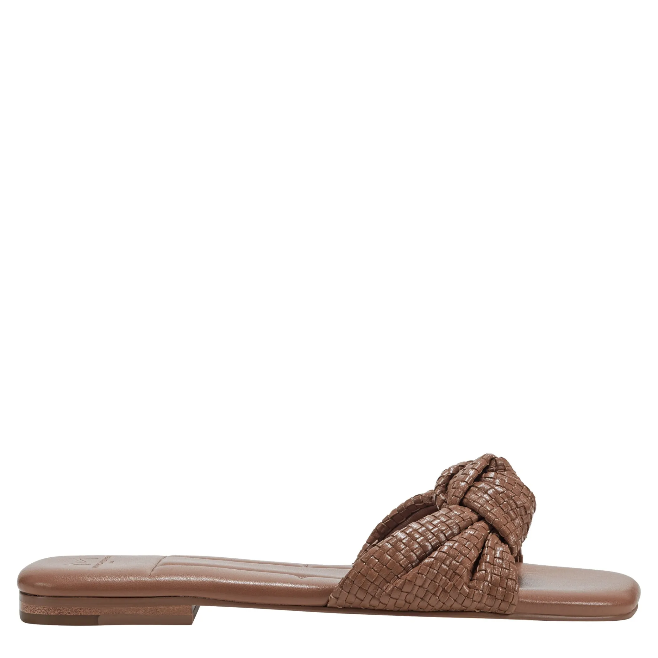 Flash Sale Marc Fisher Marlon Flat Slide Sandal Luggage Brown Leather
