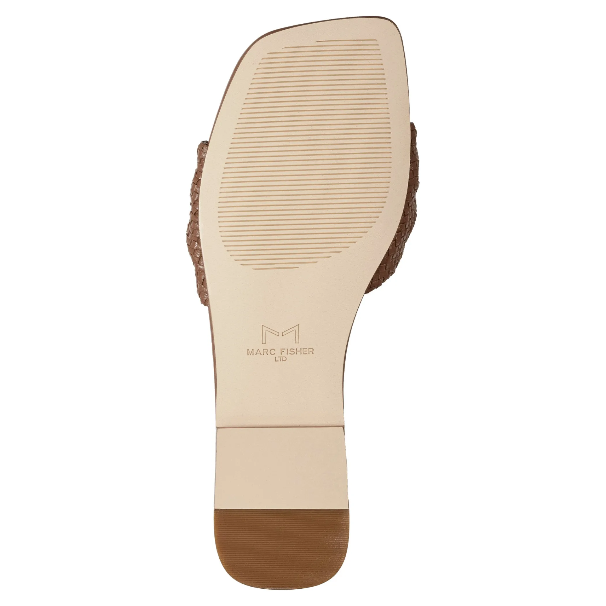Flash Sale Marc Fisher Marlon Flat Slide Sandal Luggage Brown Leather