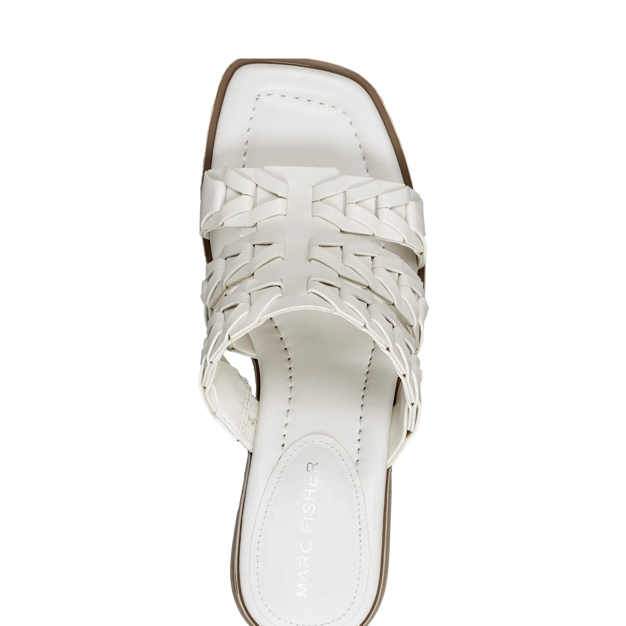 Sale Marc Fisher Melita Block Heel Sandal Ivory