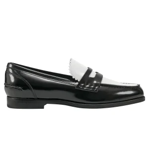Cheap Marc Fisher Milton Loafer Black/White Leather