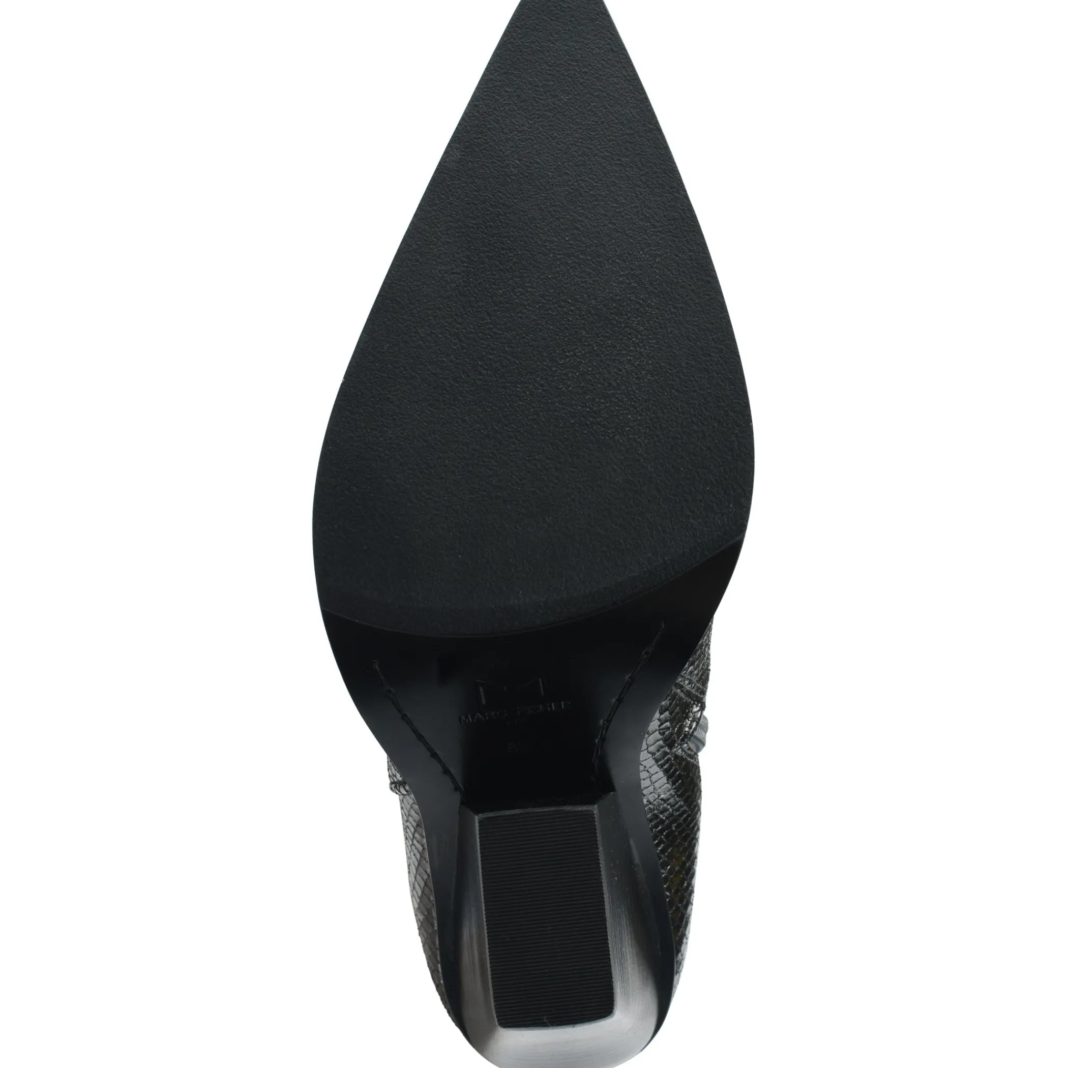Fashion Marc Fisher Nalita Western Boot Dark Grey Leather Snake