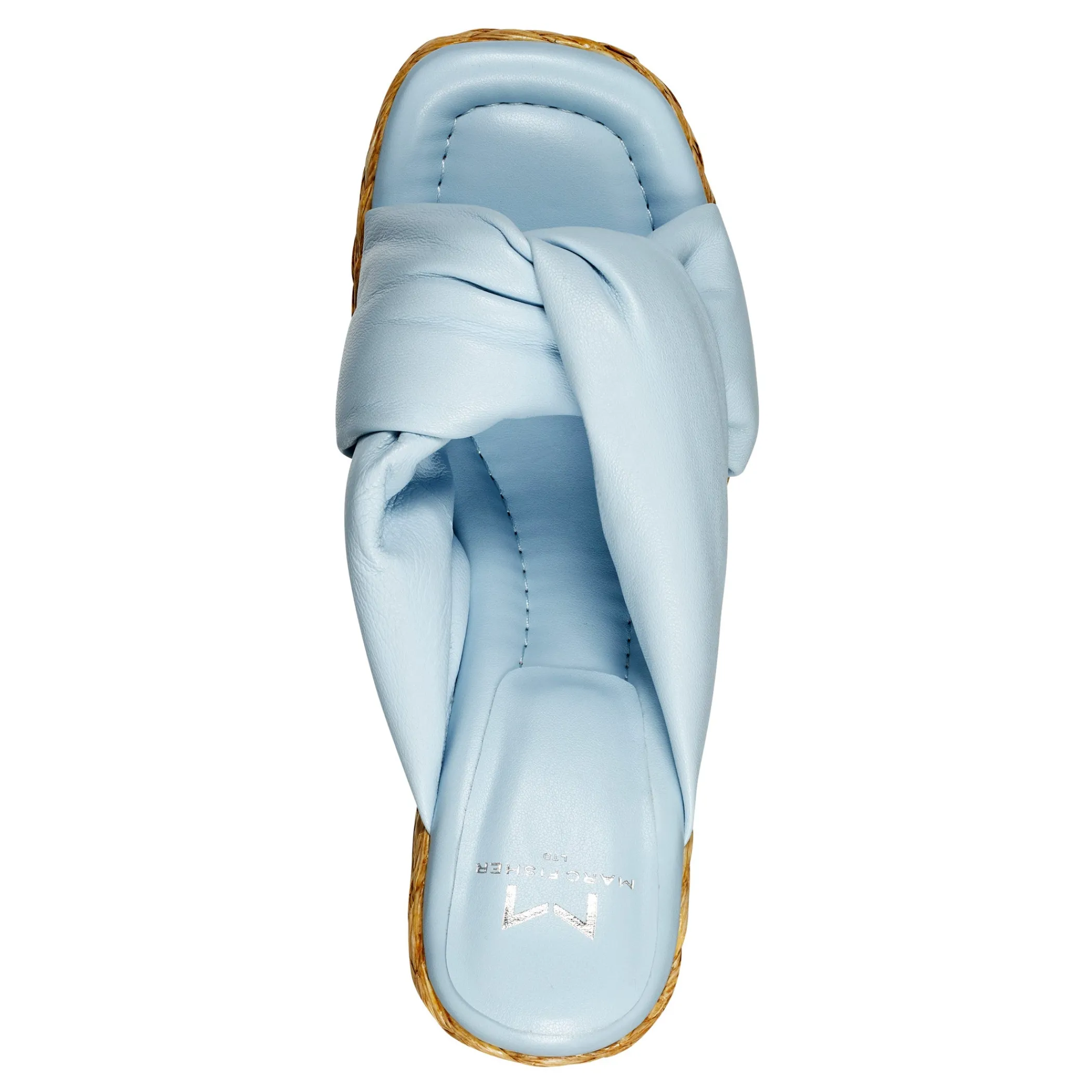 Fashion Marc Fisher Navina Espadrille Wedge Sandal Light Blue Leather