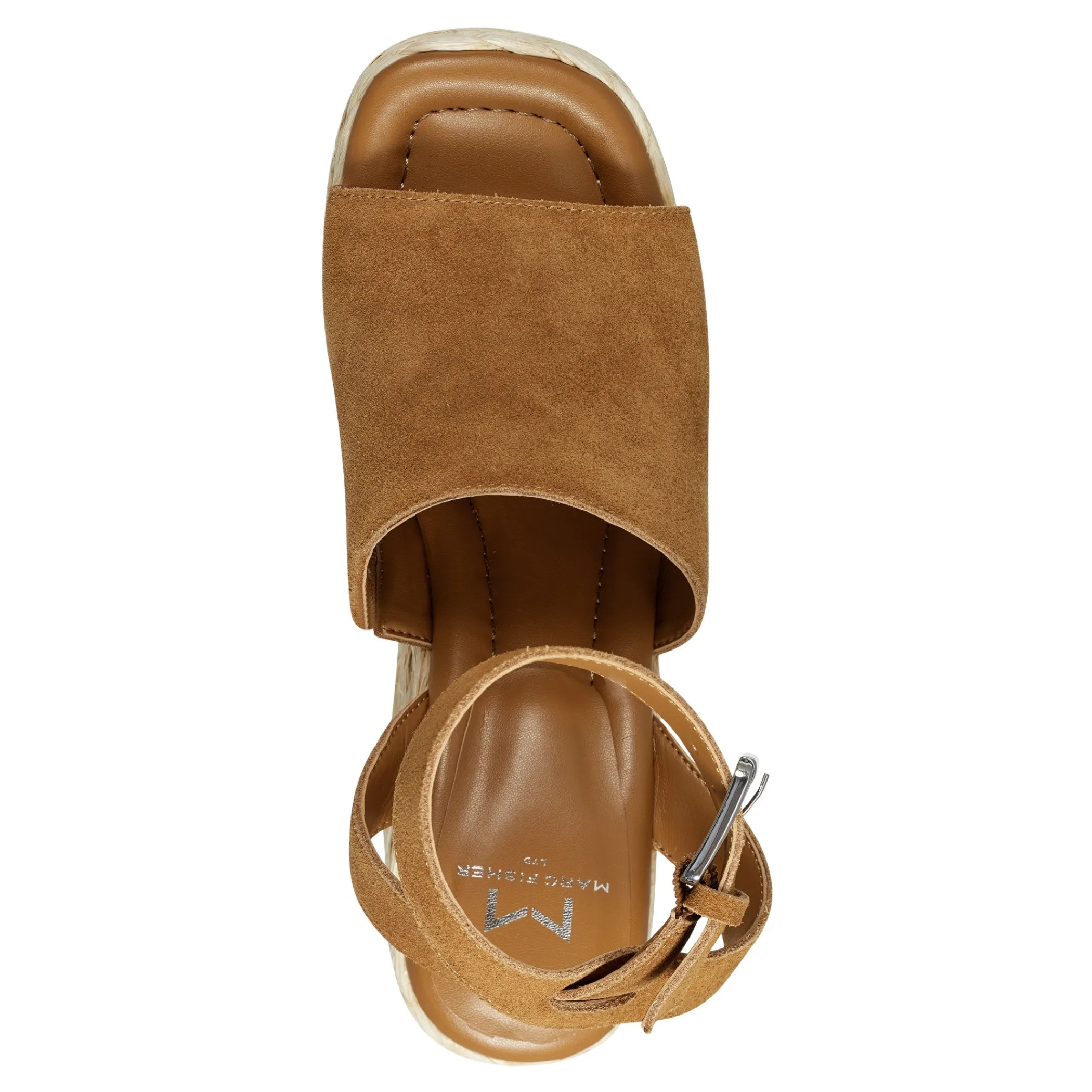 Store Marc Fisher Nelly Espadrille Wedge Sandal Medium Natural Suede