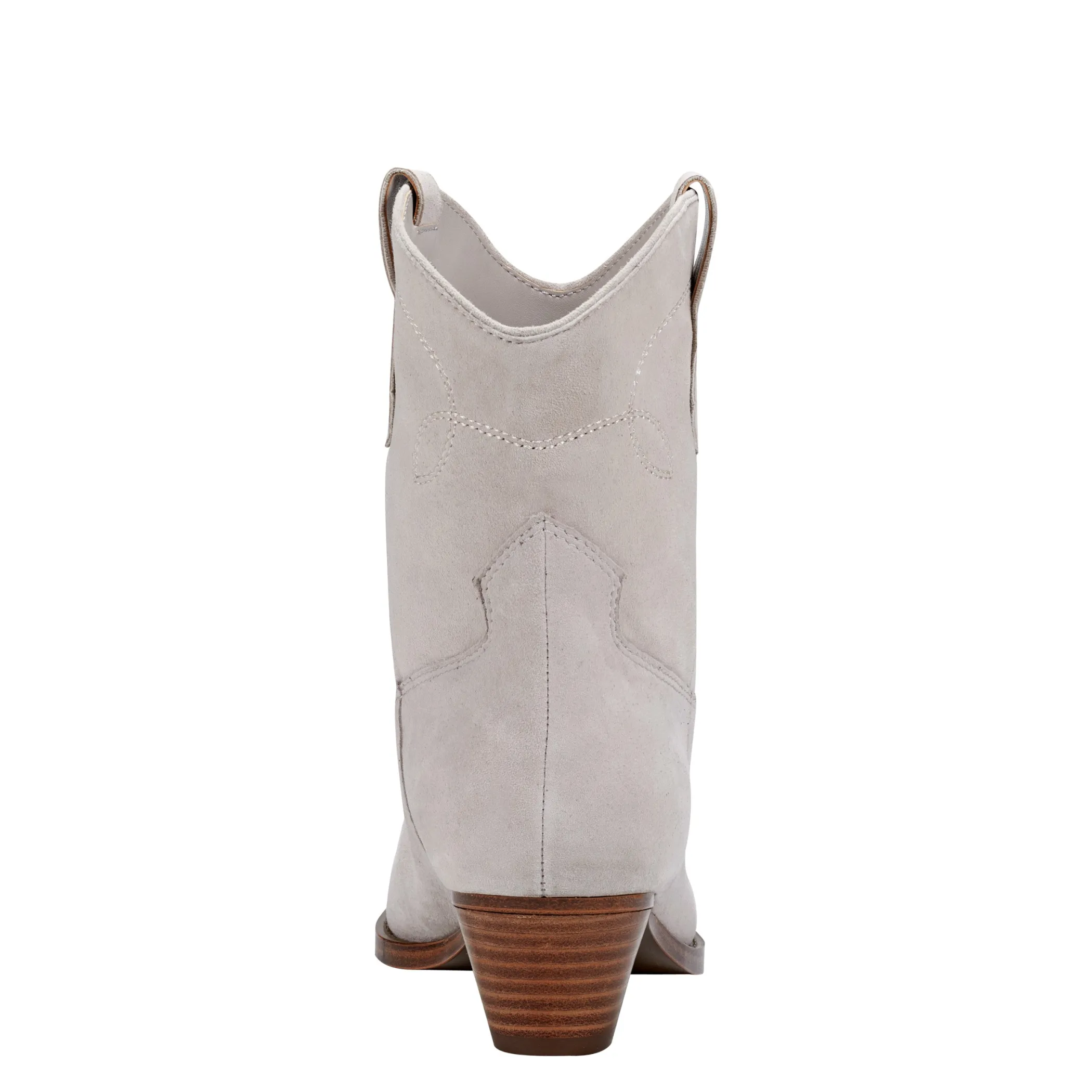 Clearance Marc Fisher Nonie Western Ankle Bootie Taupe Leather