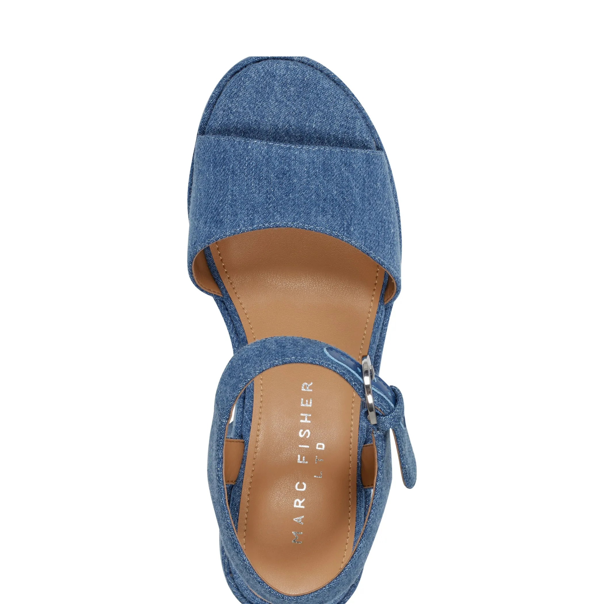 Shop Marc Fisher Normi Platform Sandal Denim