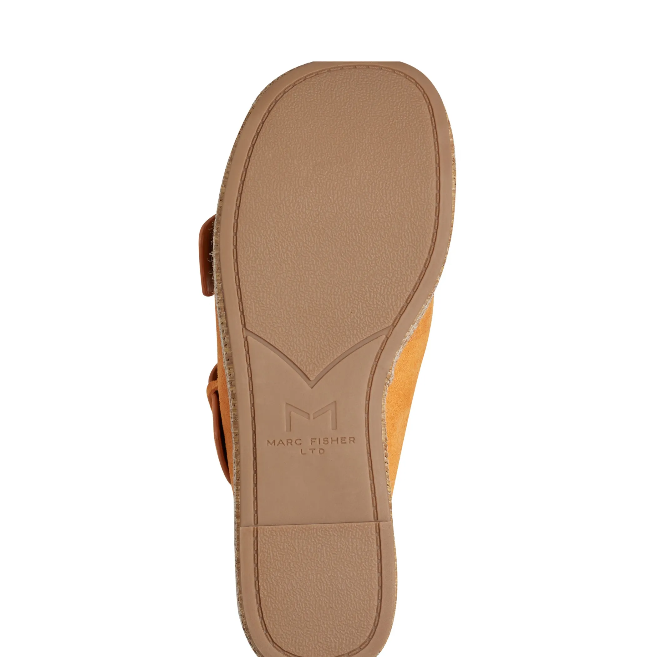 Cheap Marc Fisher Palery Platform Buckle Slide Sandal Orange Suede