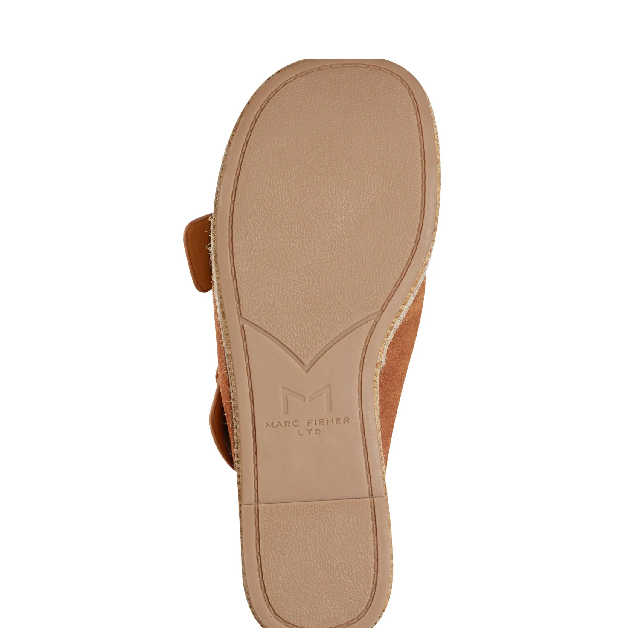 Best Sale Marc Fisher Palery Platform Buckle Slide Sandal Brown Leather
