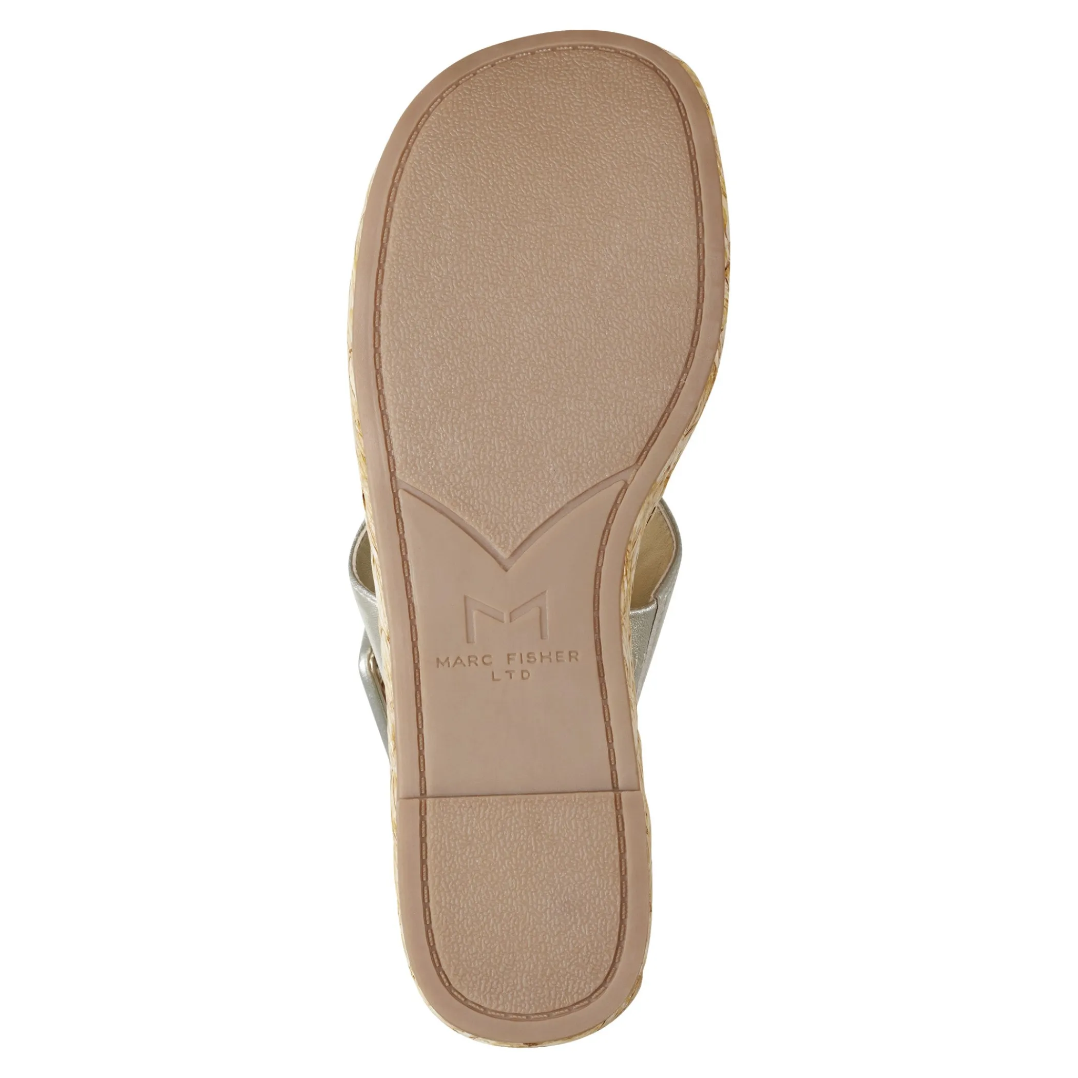Cheap Marc Fisher Patryce Platform Espadrille Sandal Platino Leather