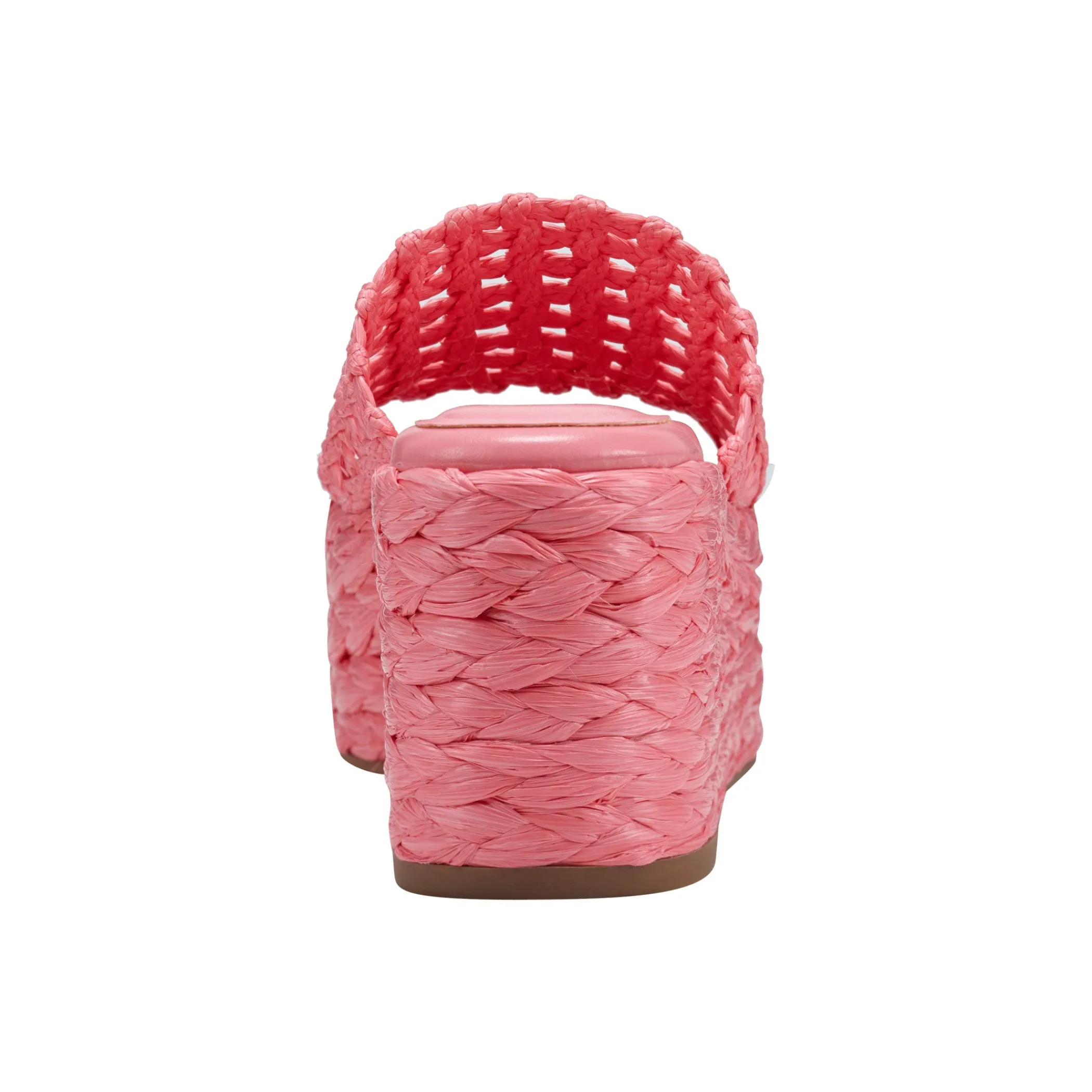 Outlet Marc Fisher Priya Espadrille Platform Slide Sandal Coral