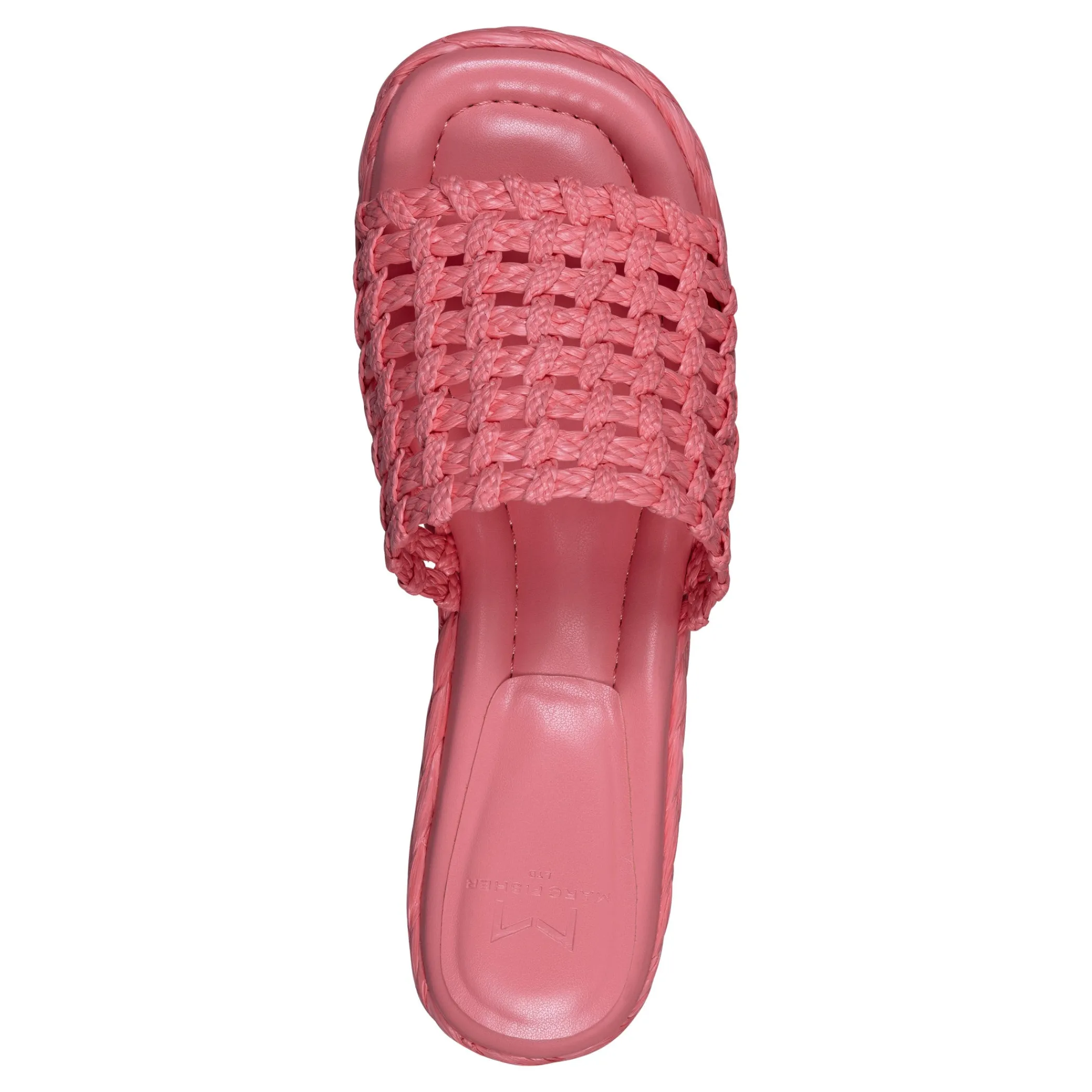 Outlet Marc Fisher Priya Espadrille Platform Slide Sandal Coral