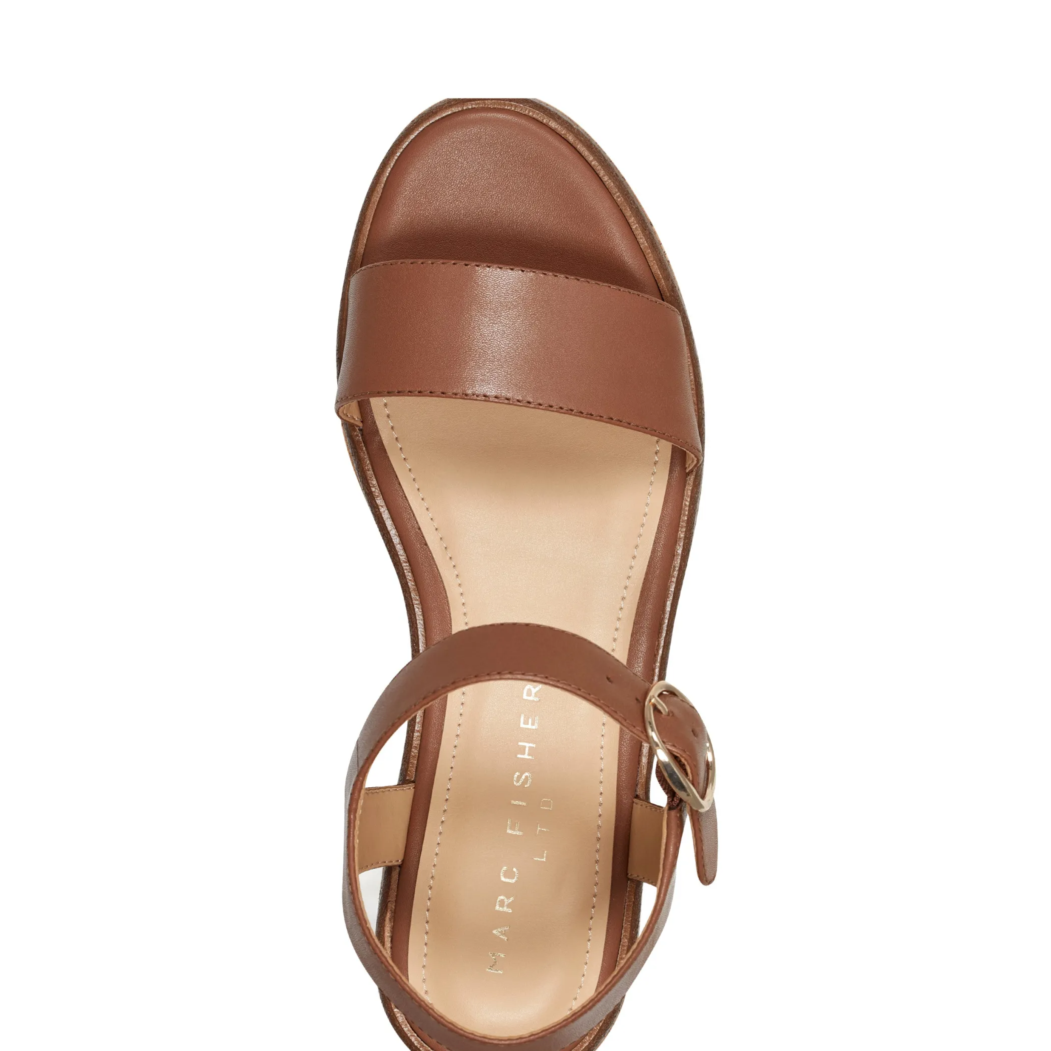 Shop Marc Fisher Quessa Platform Sandal Brown Suede
