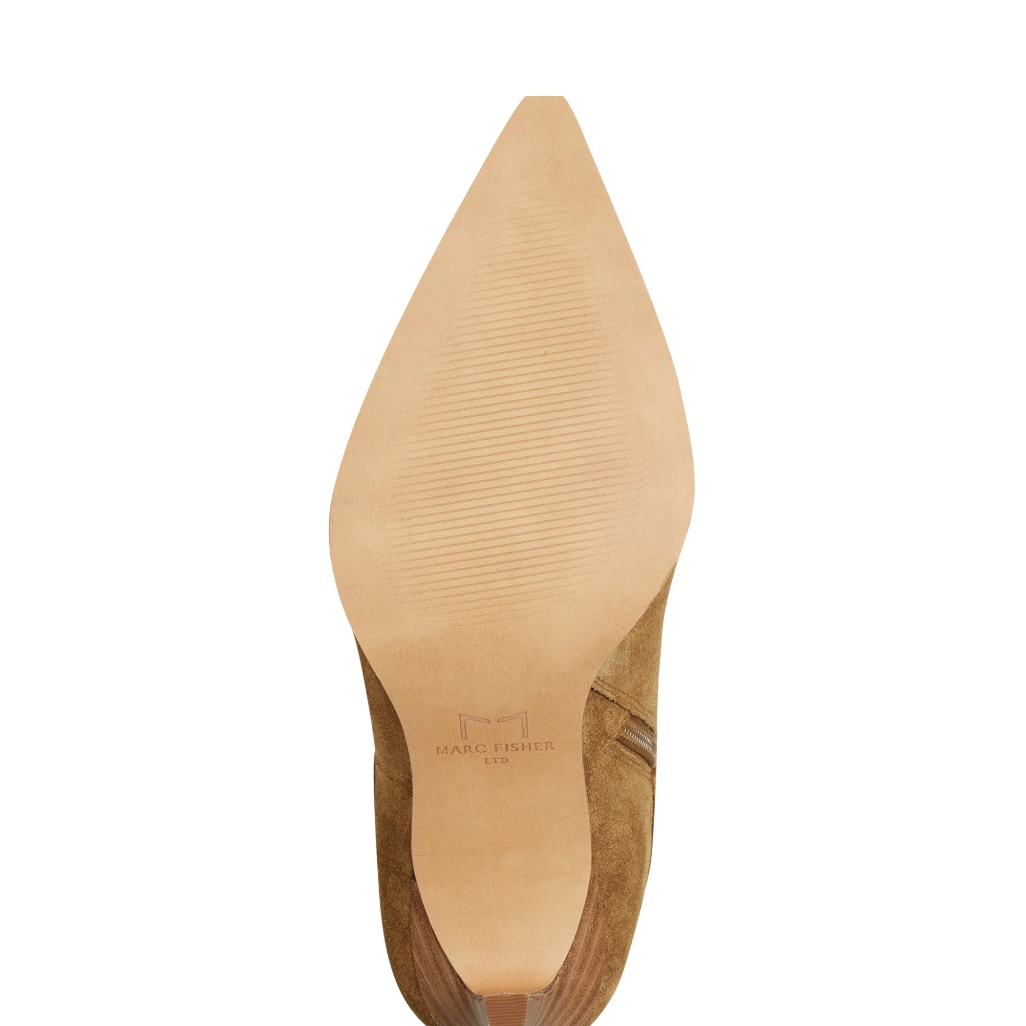 Cheap Marc Fisher Rafia Stiletto Pointy Toe Dress Booties Brown Suede