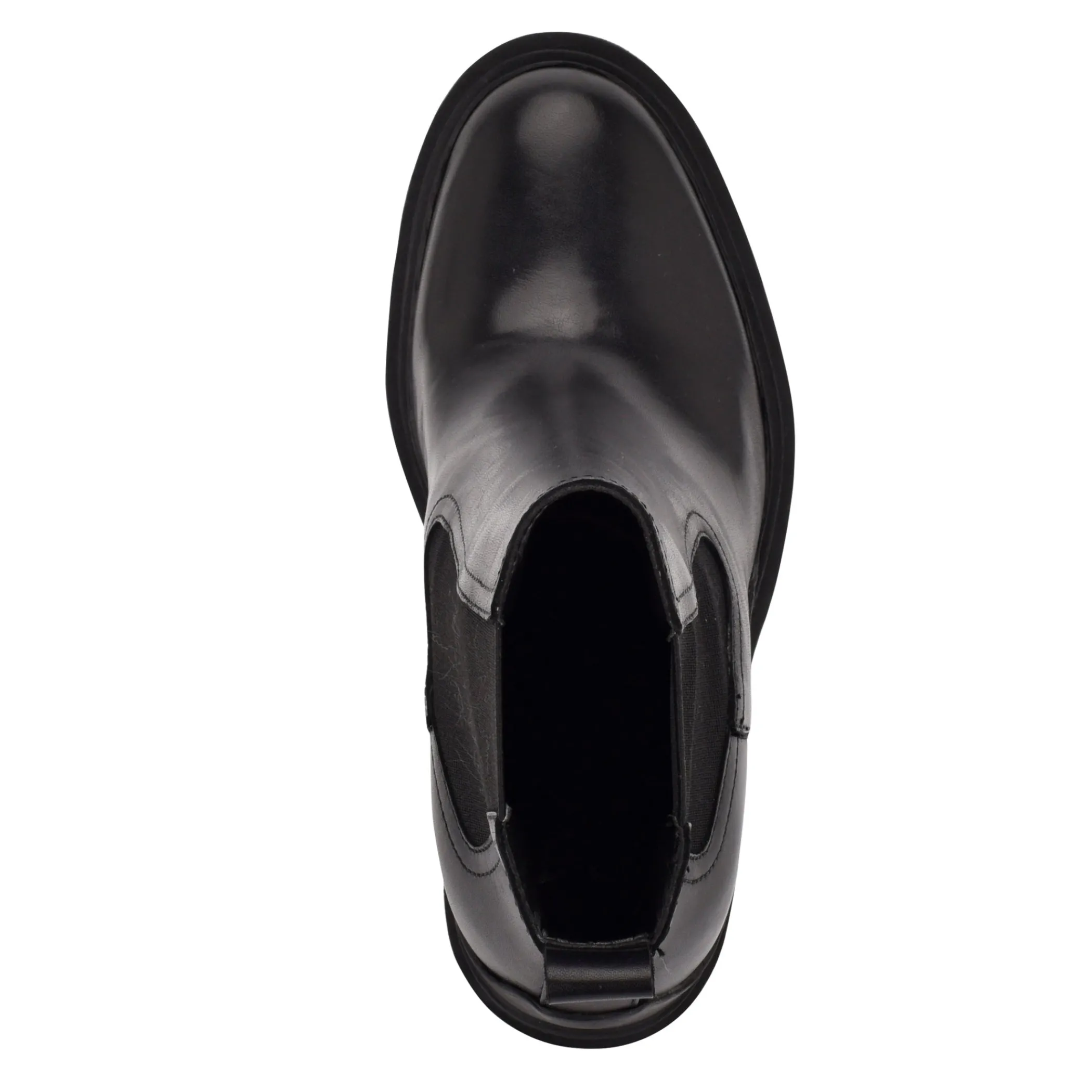 New Marc Fisher Ramio Heeled Chelsea Bootie Black Leather