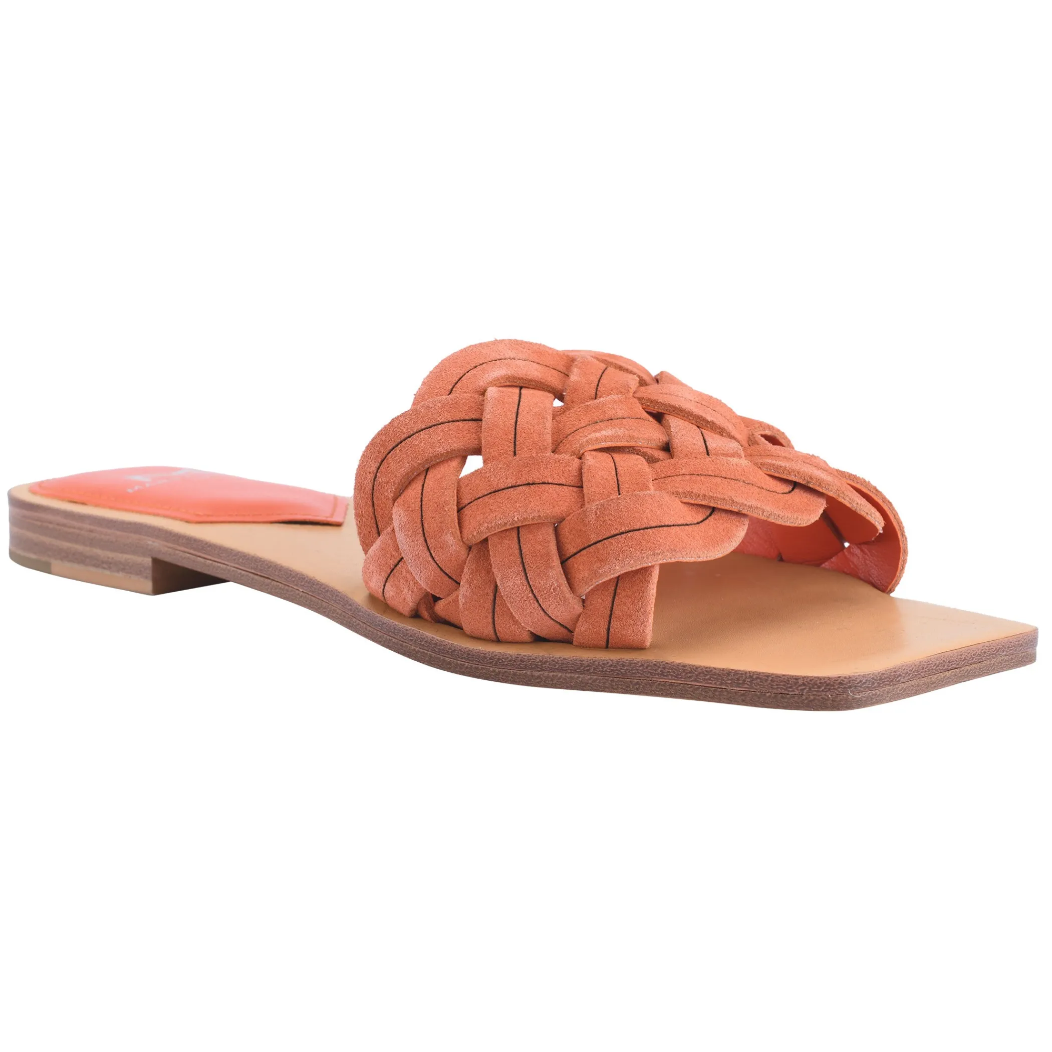 Best Sale Marc Fisher Rebecca Flat Slide Red Suede