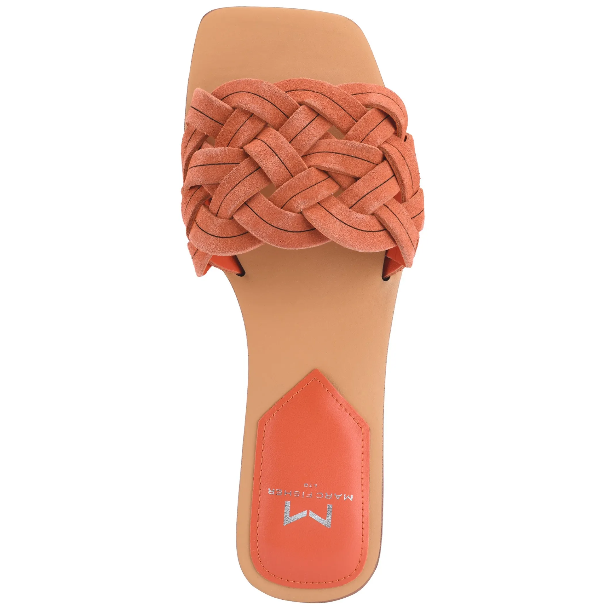 Best Sale Marc Fisher Rebecca Flat Slide Red Suede