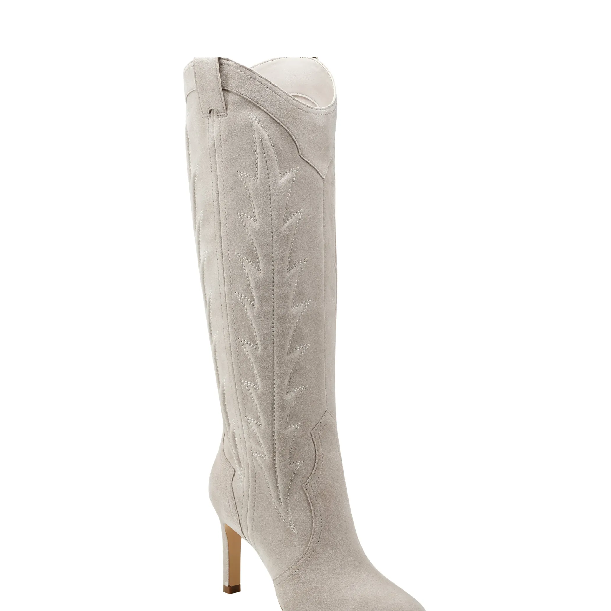 Online Marc Fisher Rolly Heeled Western Boot Taupe Suede