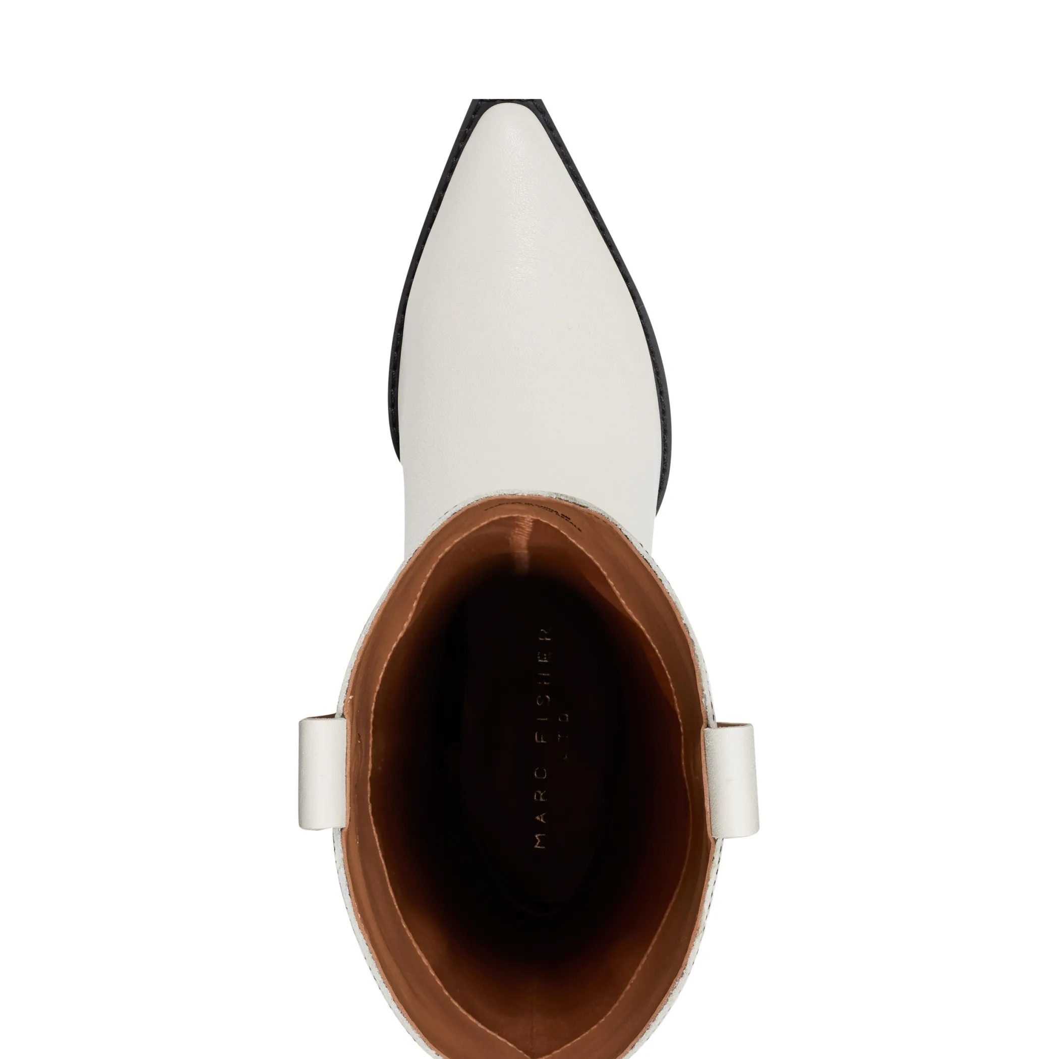 Best Sale Marc Fisher Roselle Western Boot Chic Cream Leather