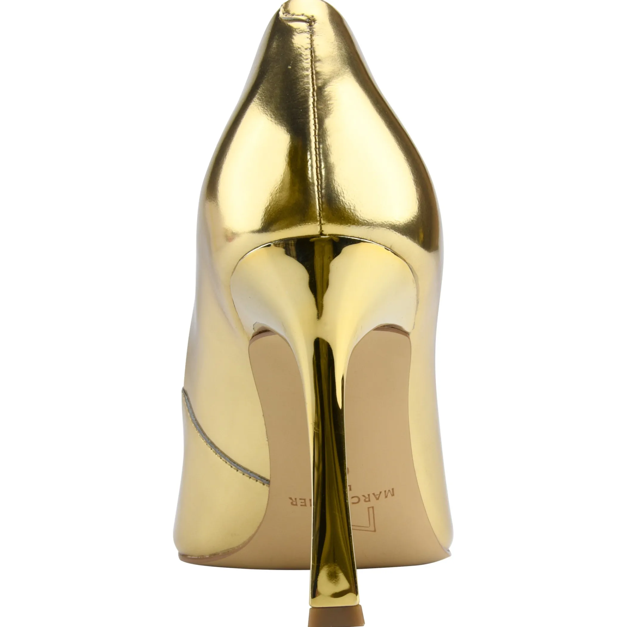 Clearance Marc Fisher Sassie Heeled Pump Gold Leather