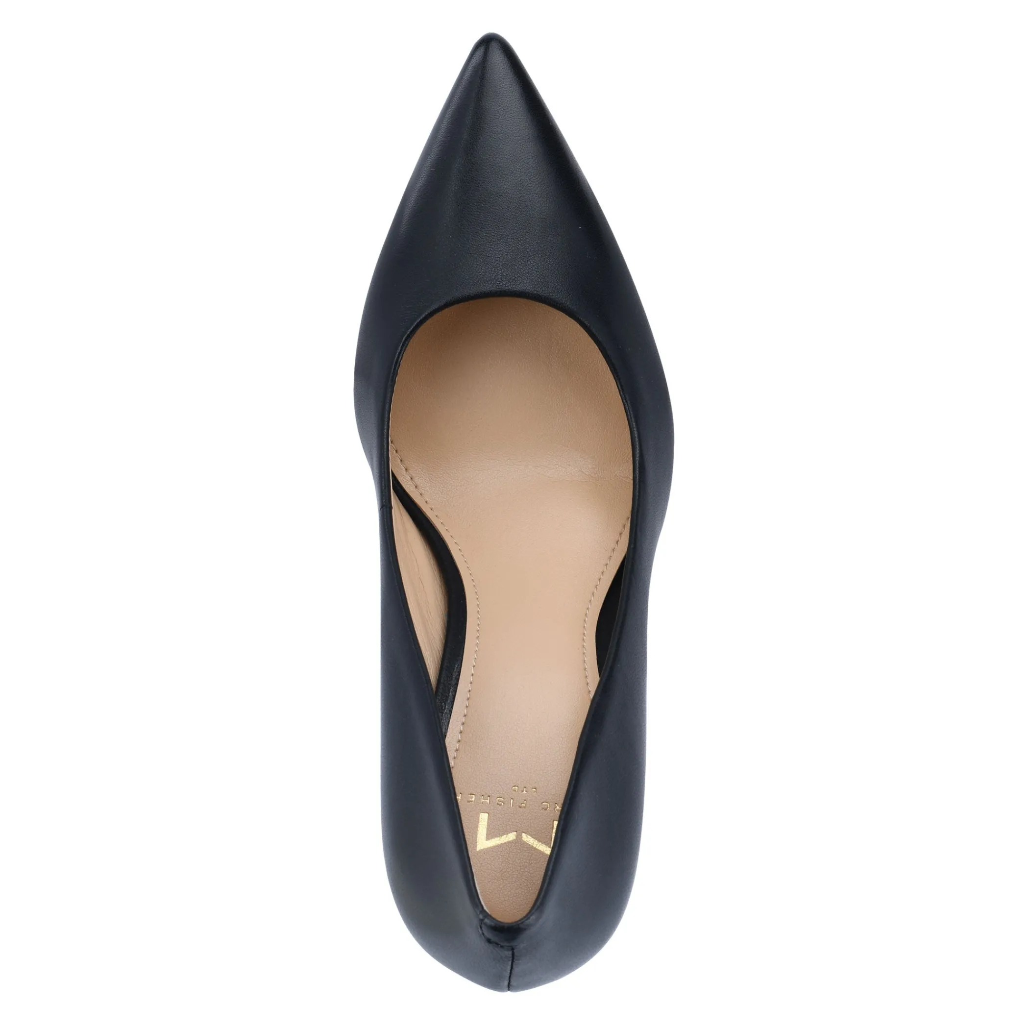 New Marc Fisher Sassie Heeled Pump Black Leather