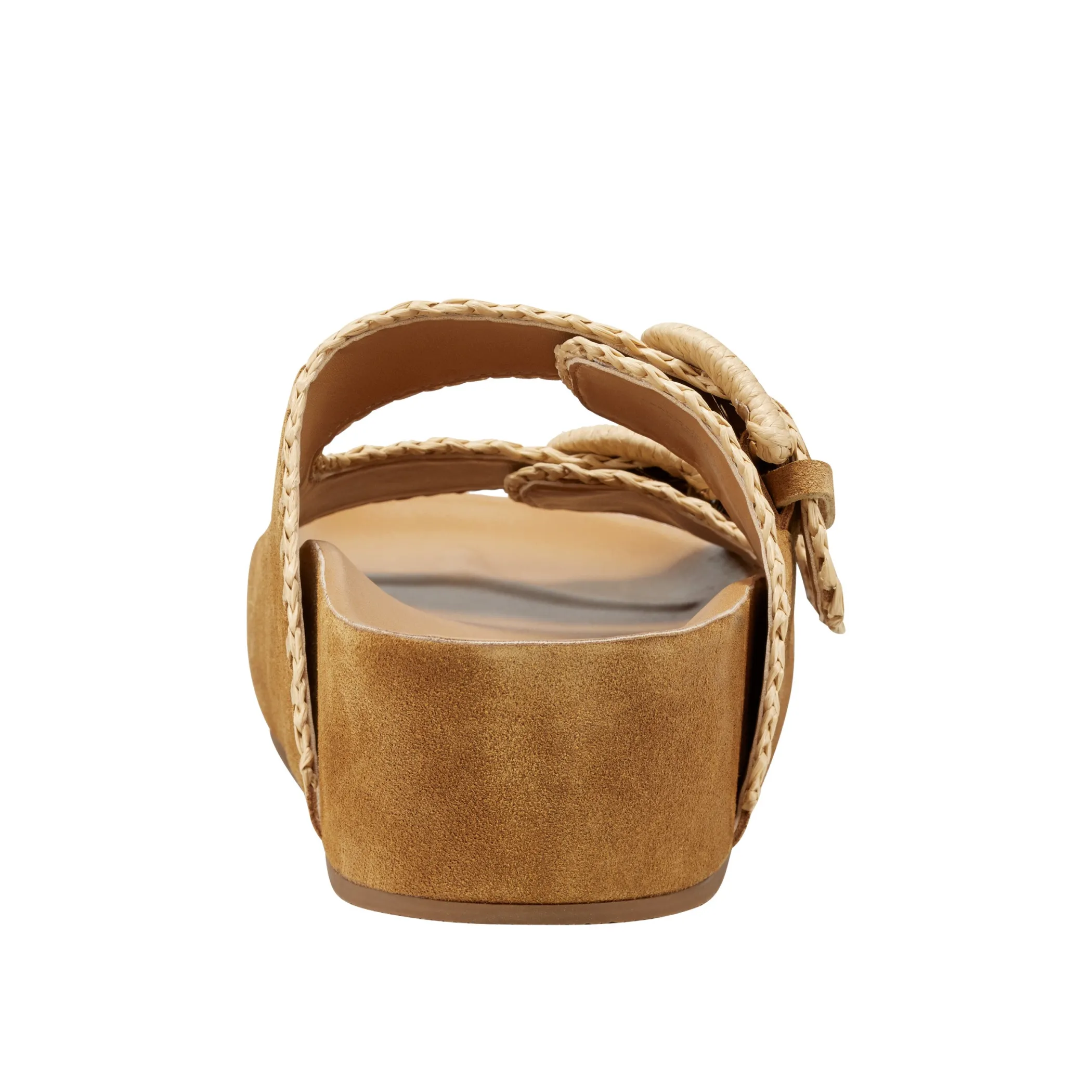 Discount Marc Fisher Solea Buckle Footbed Sandal Medium Natural