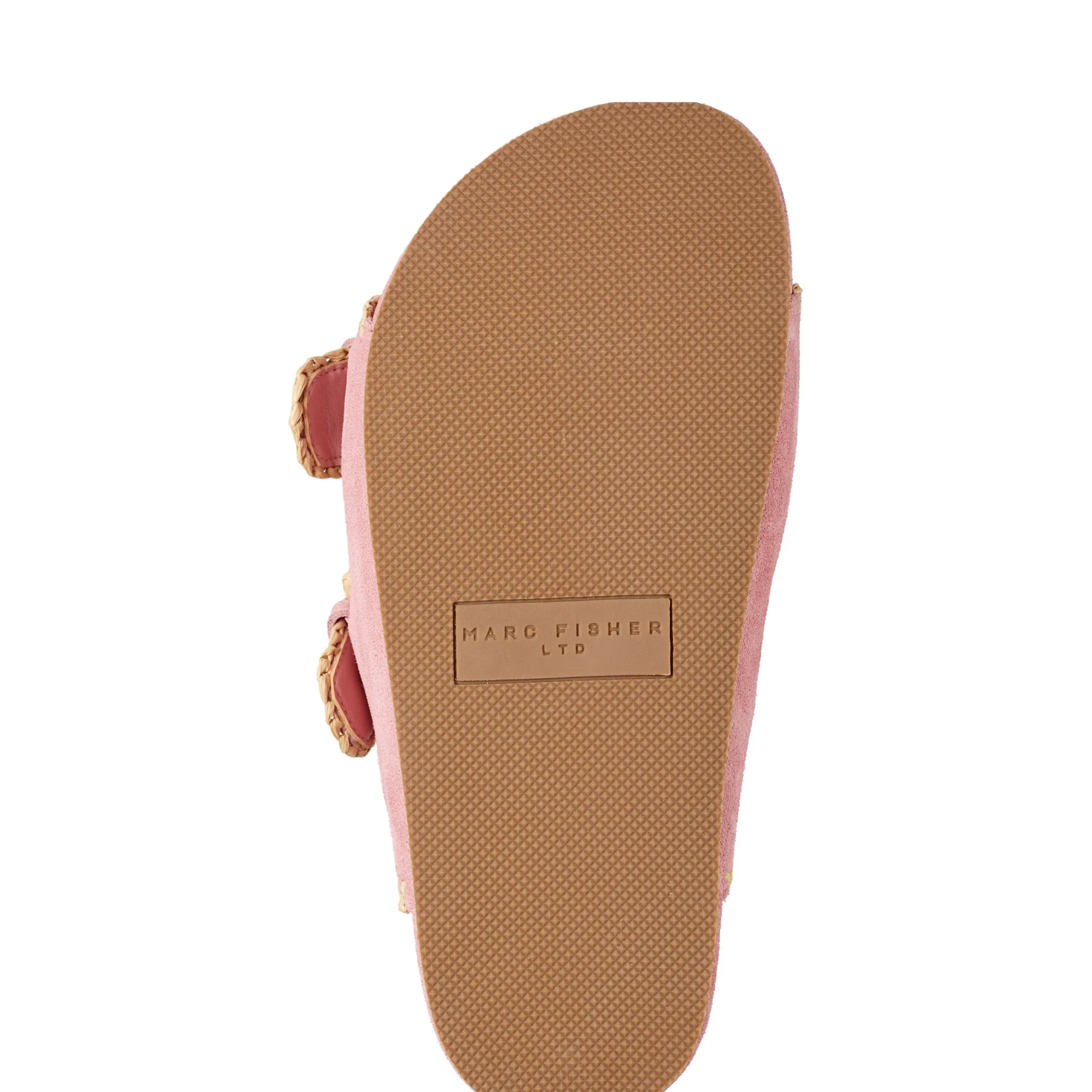 New Marc Fisher Solea Buckle Footbed Sandal Pink