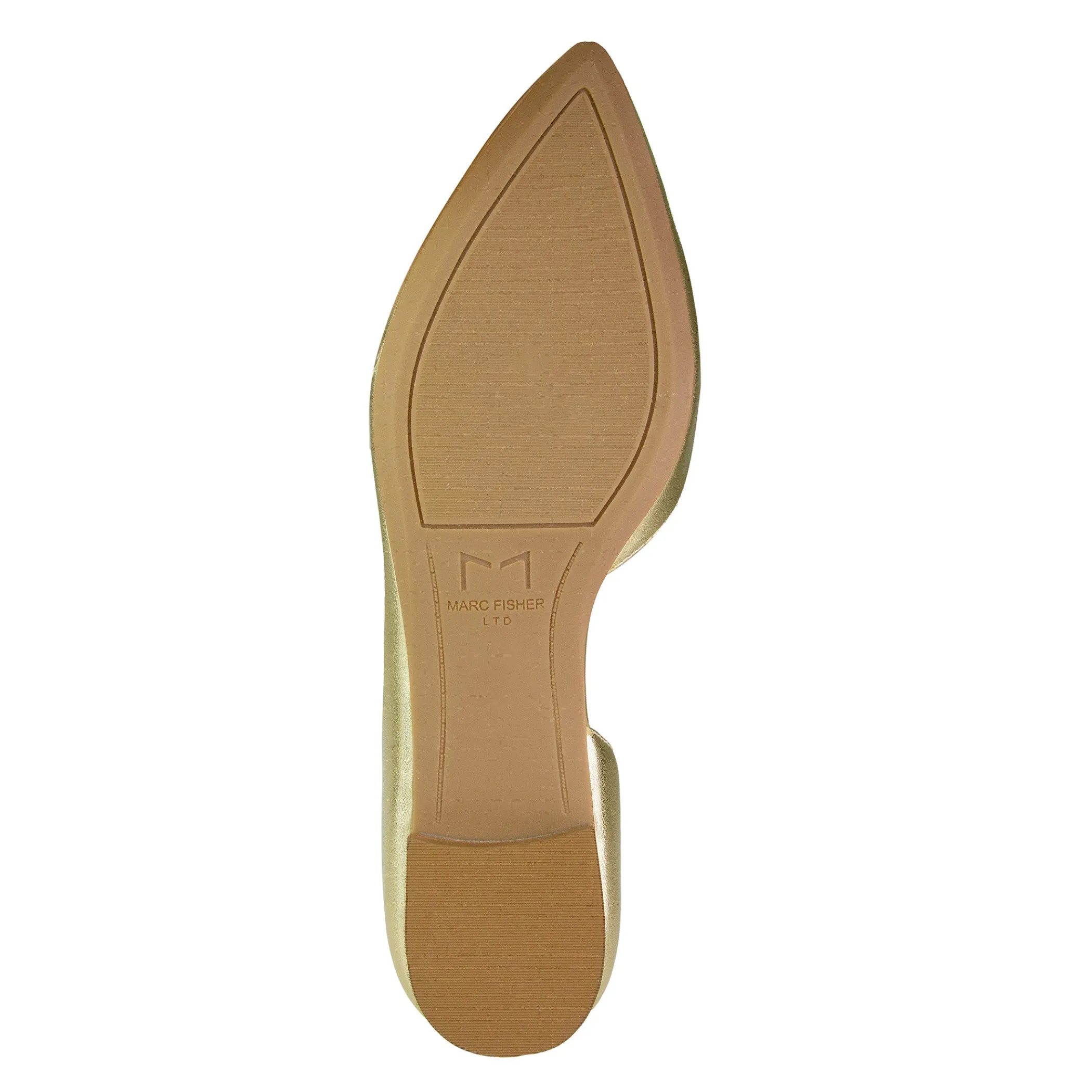 Sale Marc Fisher Sunny D'Orsay Flat Gold Leather