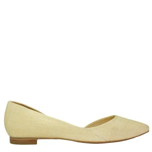 Sale Marc Fisher Sunny Woven D'Orsay Flat Beige