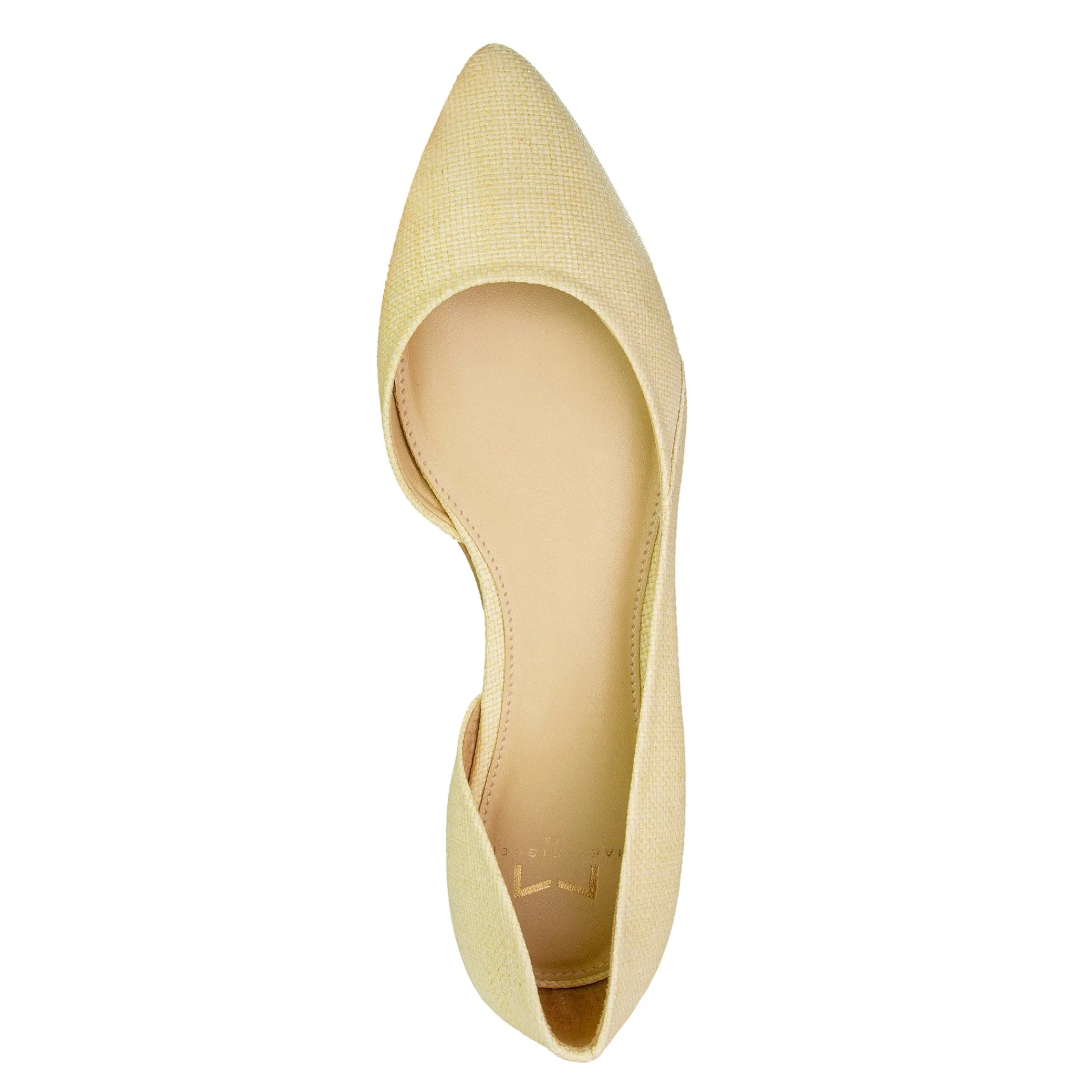 Sale Marc Fisher Sunny Woven D'Orsay Flat Beige