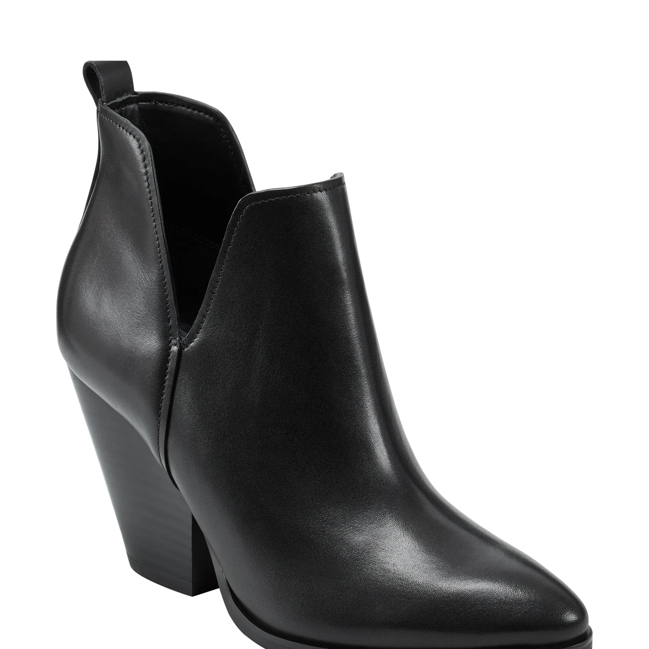 Best Sale Marc Fisher Tanilla Heeled Bootie Black Leather