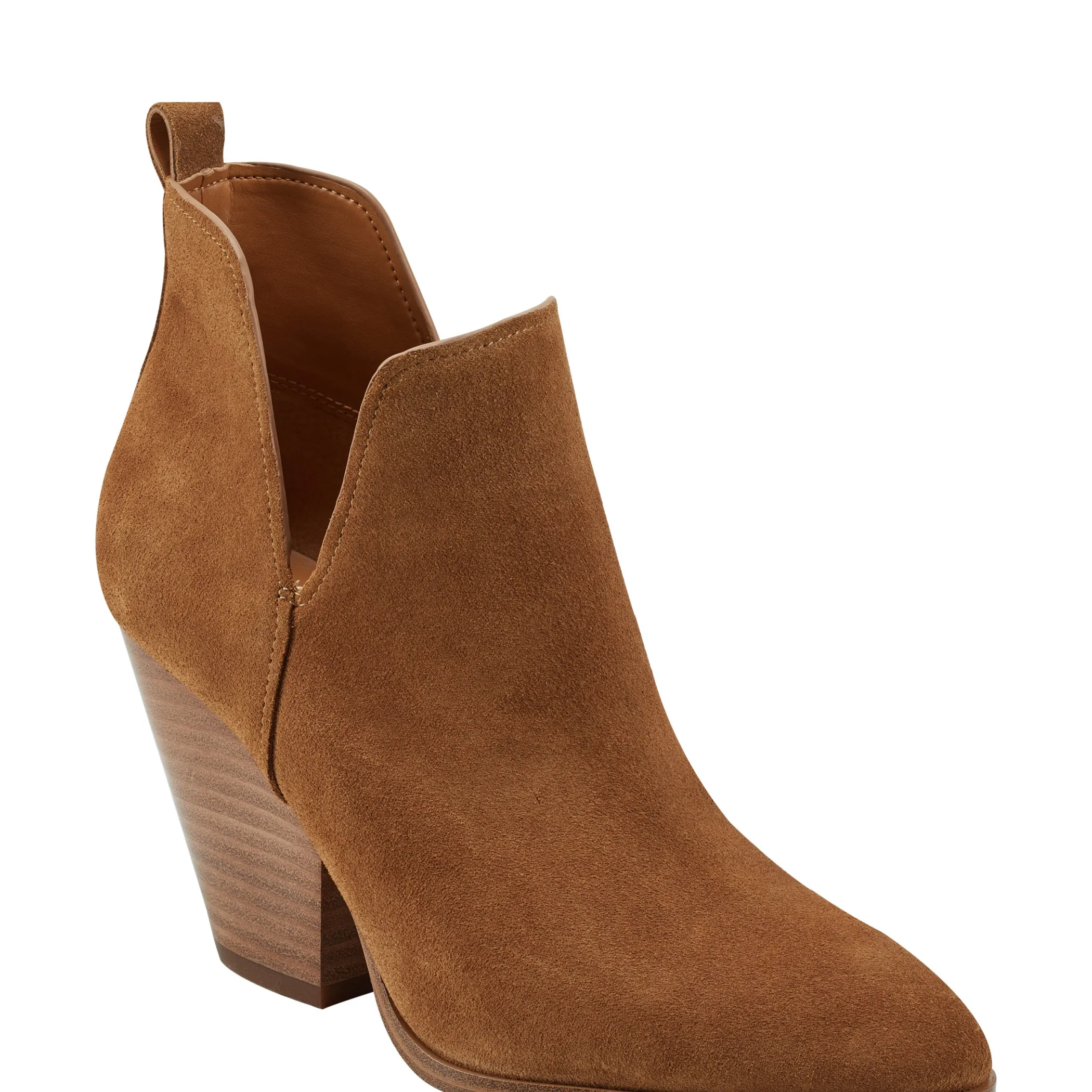 Discount Marc Fisher Tanilla Heeled Bootie Camel Suede