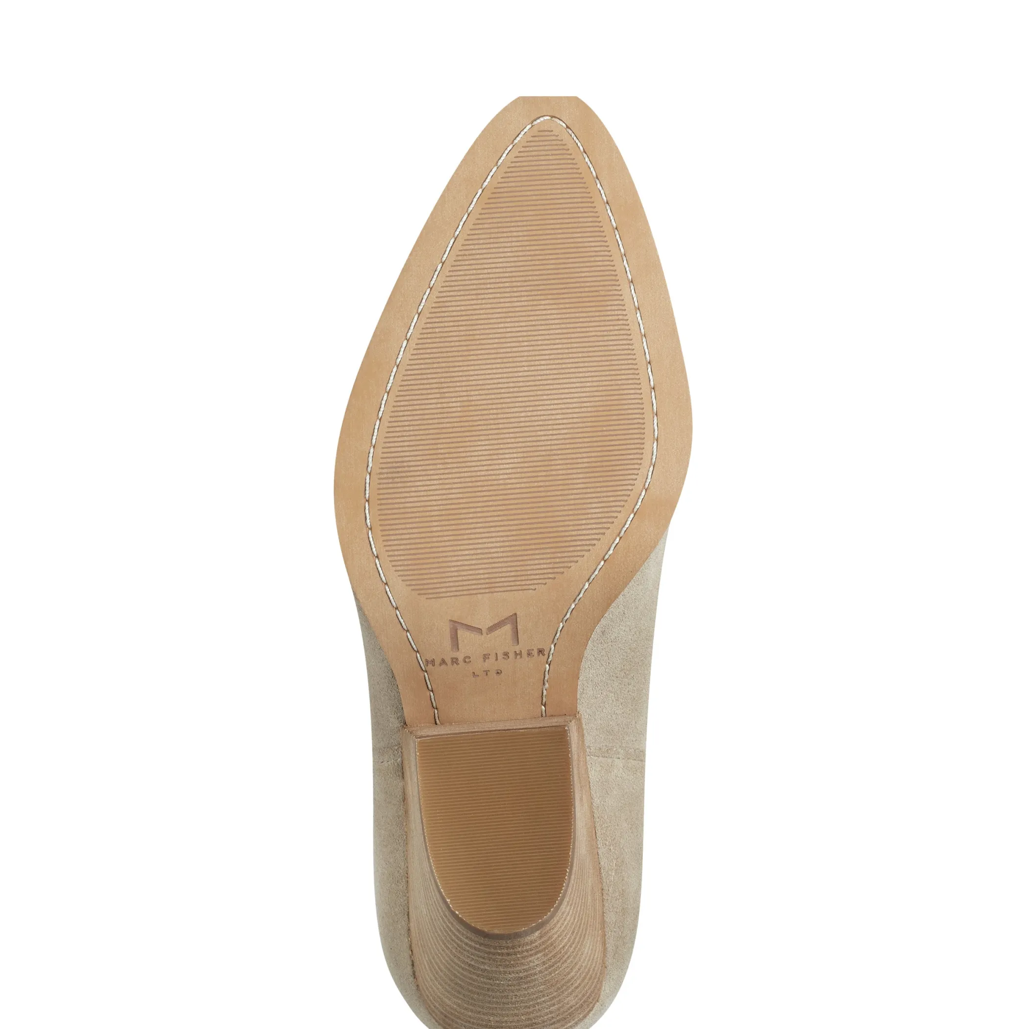 Clearance Marc Fisher Tanilla Heeled Bootie Natural Suede