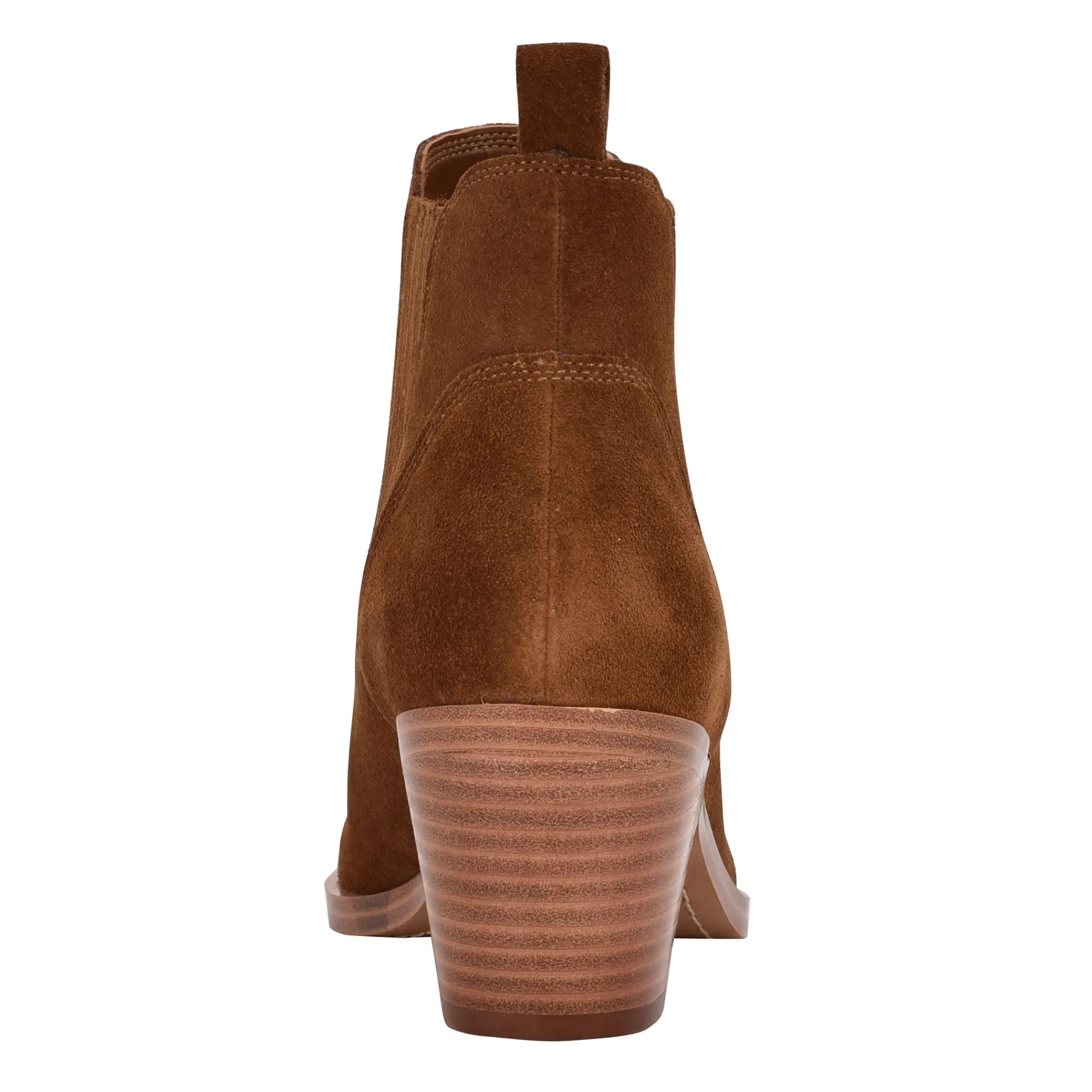 New Marc Fisher Teona Pointy Toe Chelsea Bootie Brown Suede