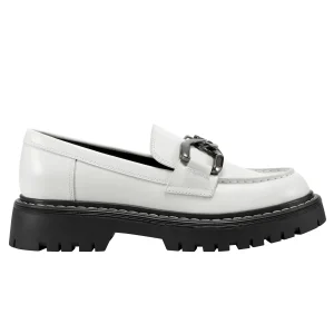 Cheap Marc Fisher Trisca Lug Sole Chain Loafer Chic Cream