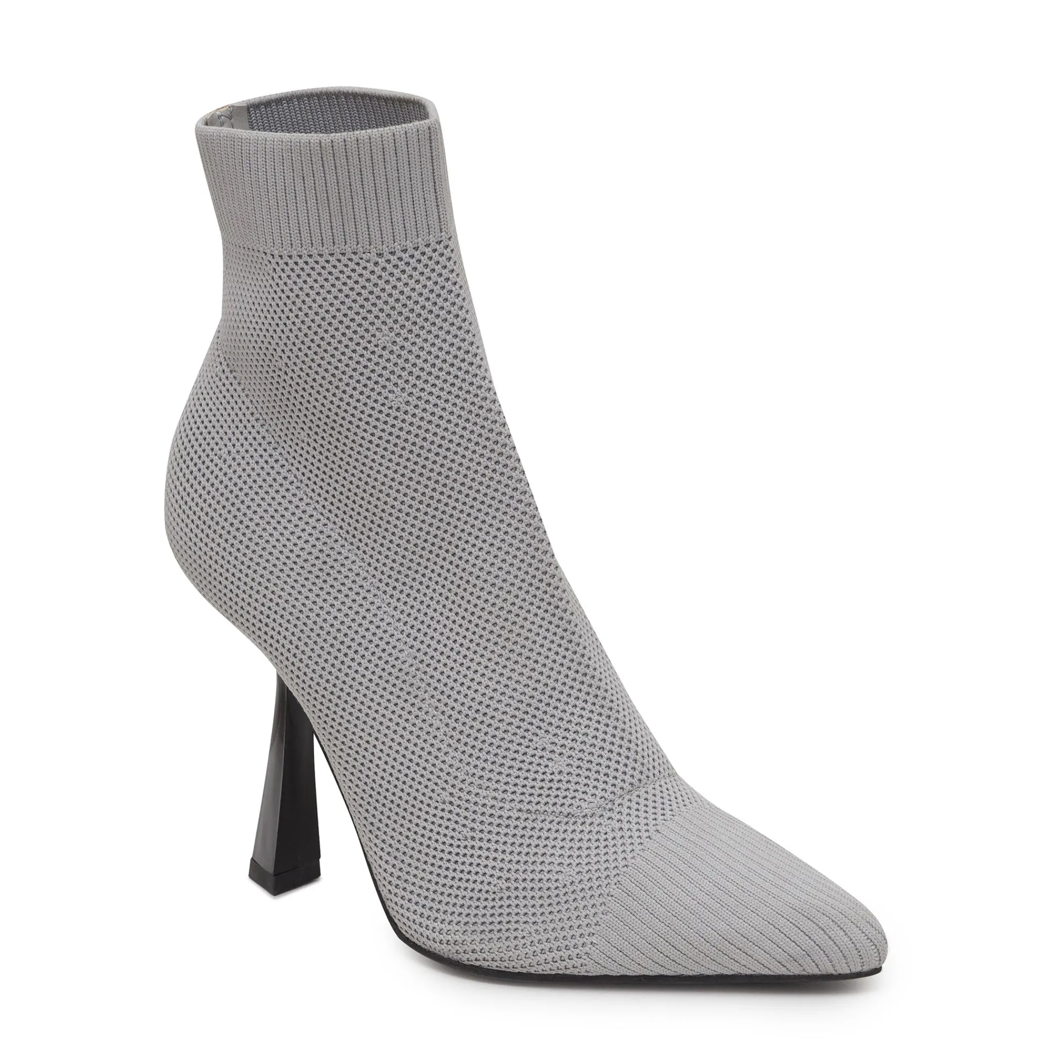 Cheap Marc Fisher Umair Heeled Bootie Light Grey Natural Knit