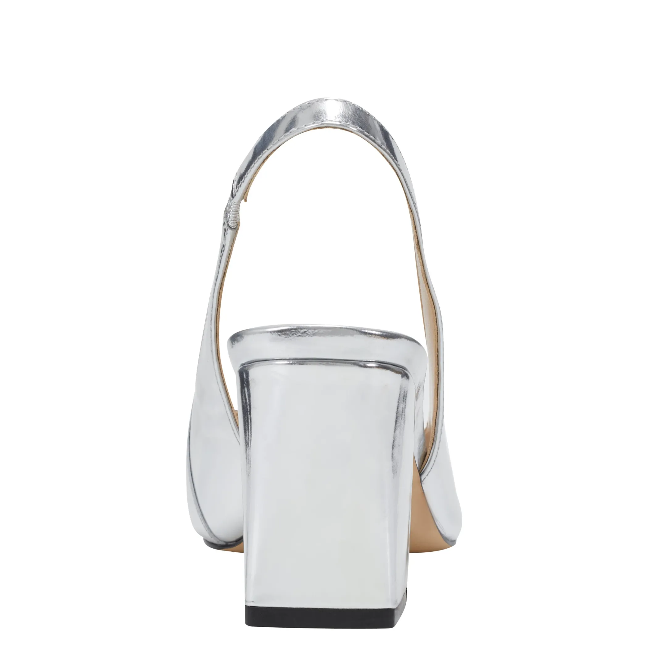 Best Sale Marc Fisher Valinda Slingback Heel Silver Leather