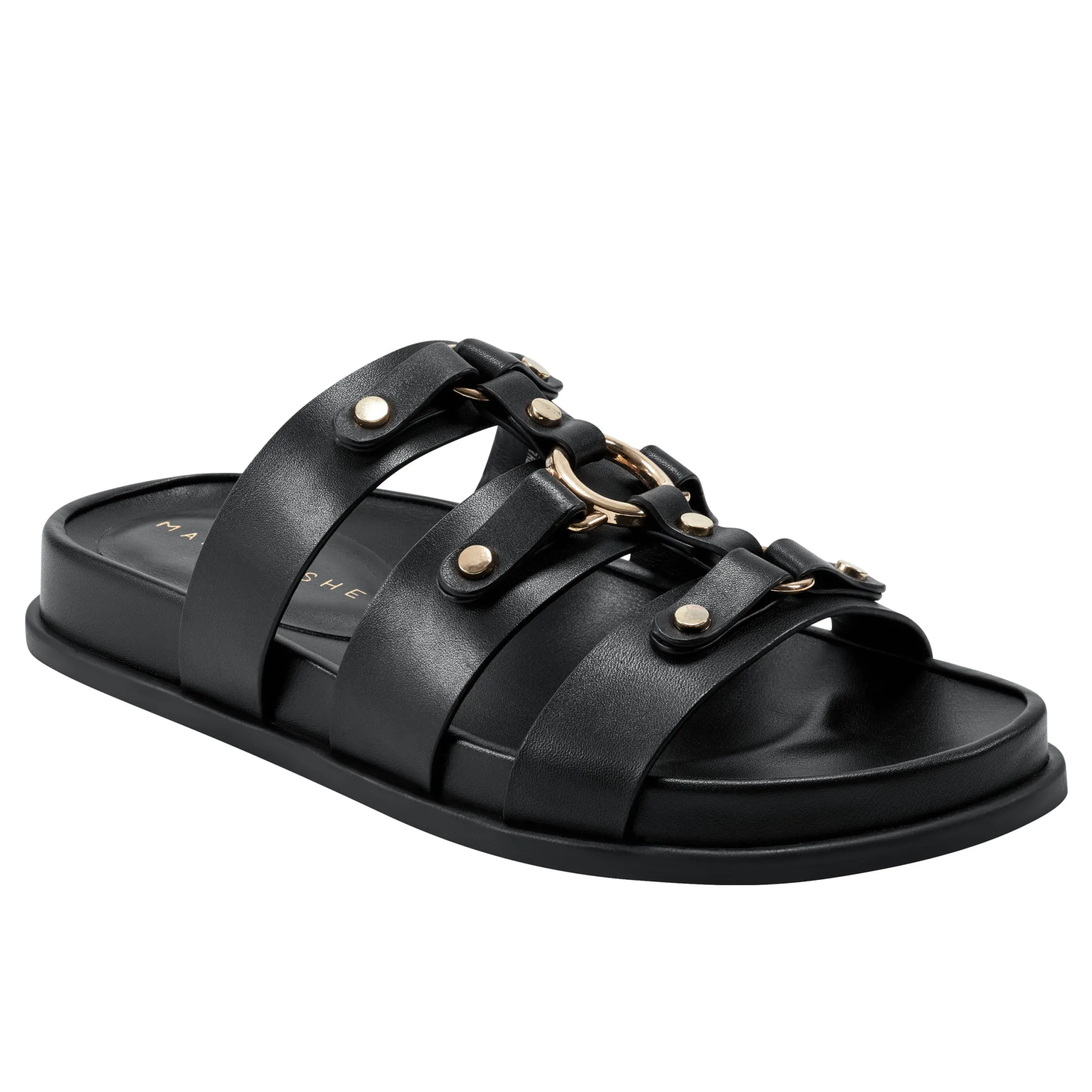 Sale Marc Fisher Verity Flat Footbed Sandal Black