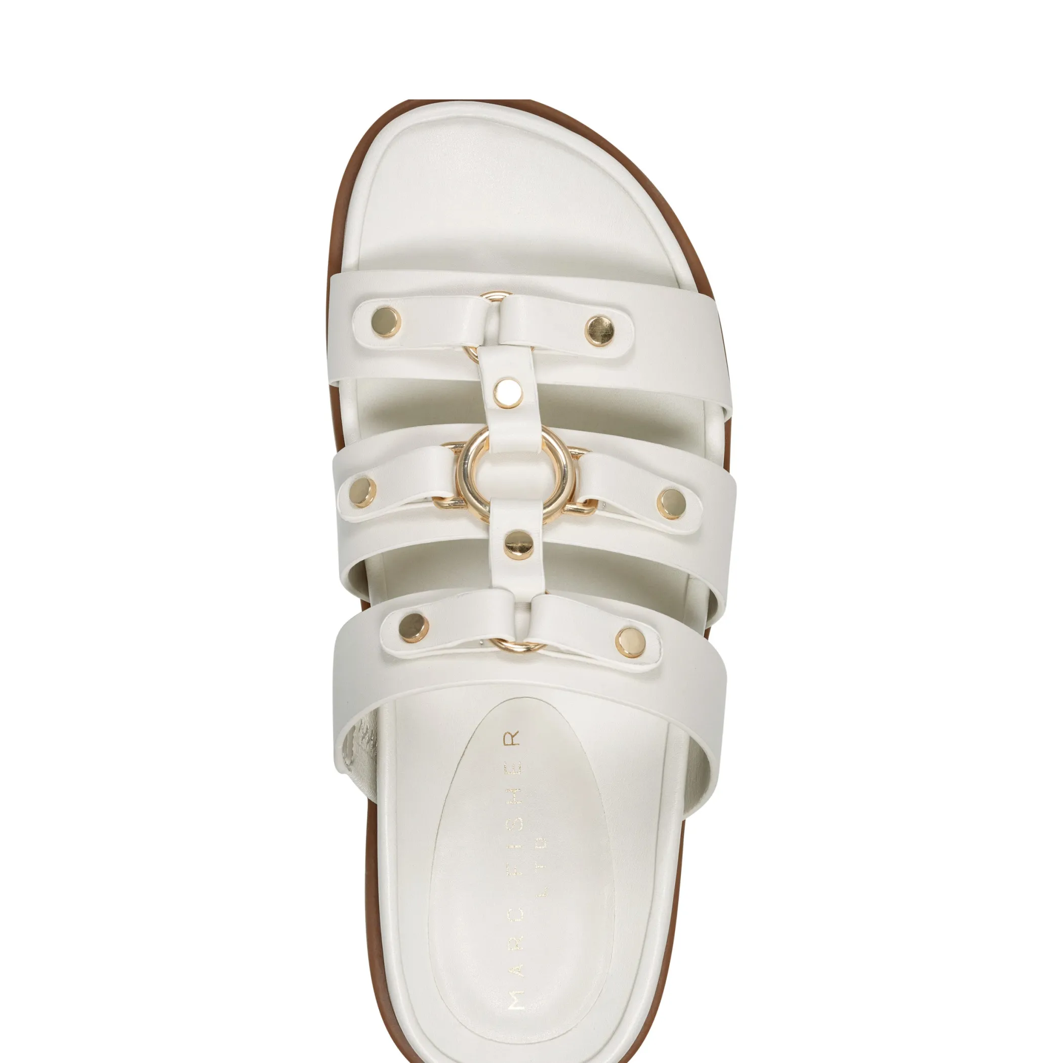Outlet Marc Fisher Verity Flat Footbed Sandal Chic Cream