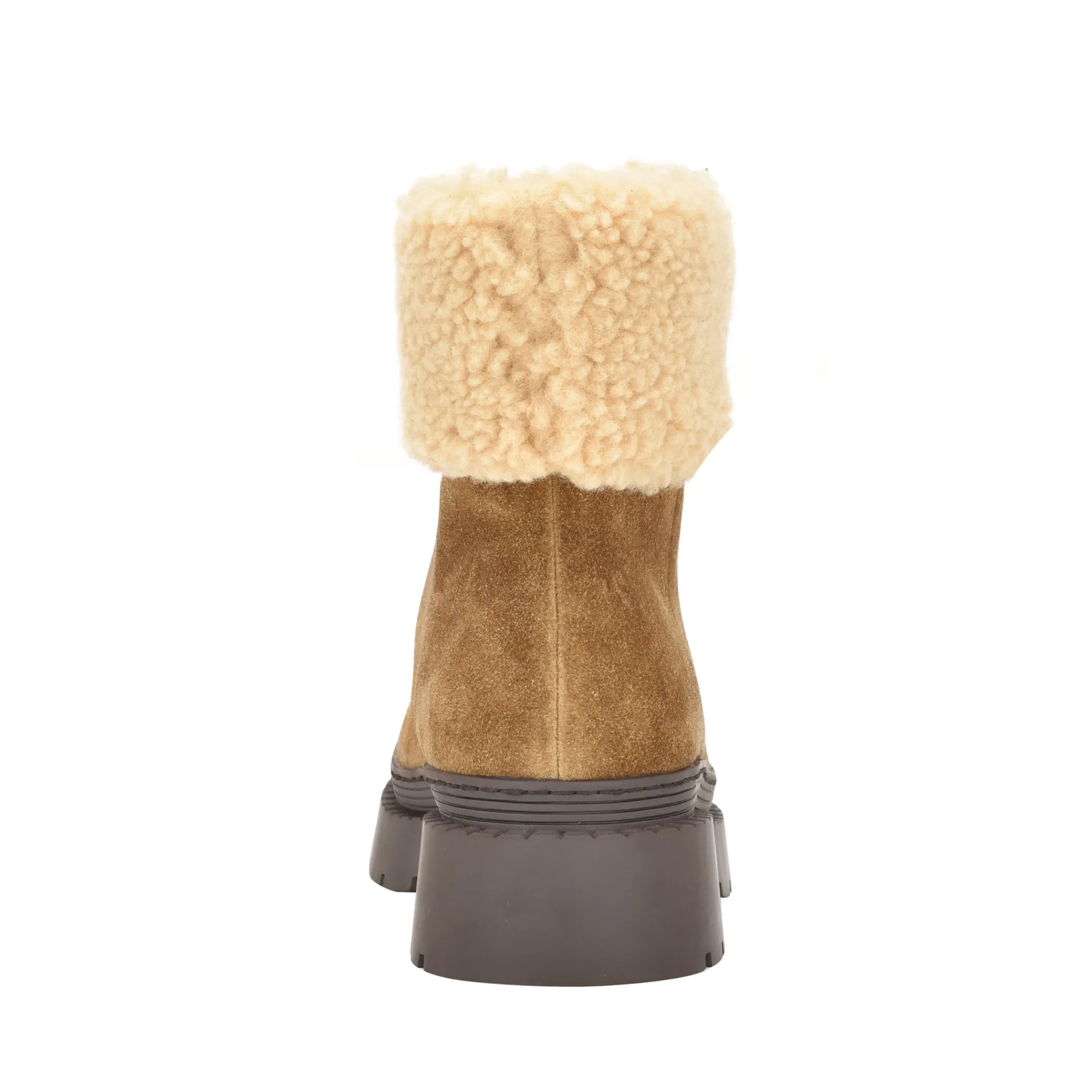 Best Sale Marc Fisher Vina Lugsole Bootie Cognac Suede