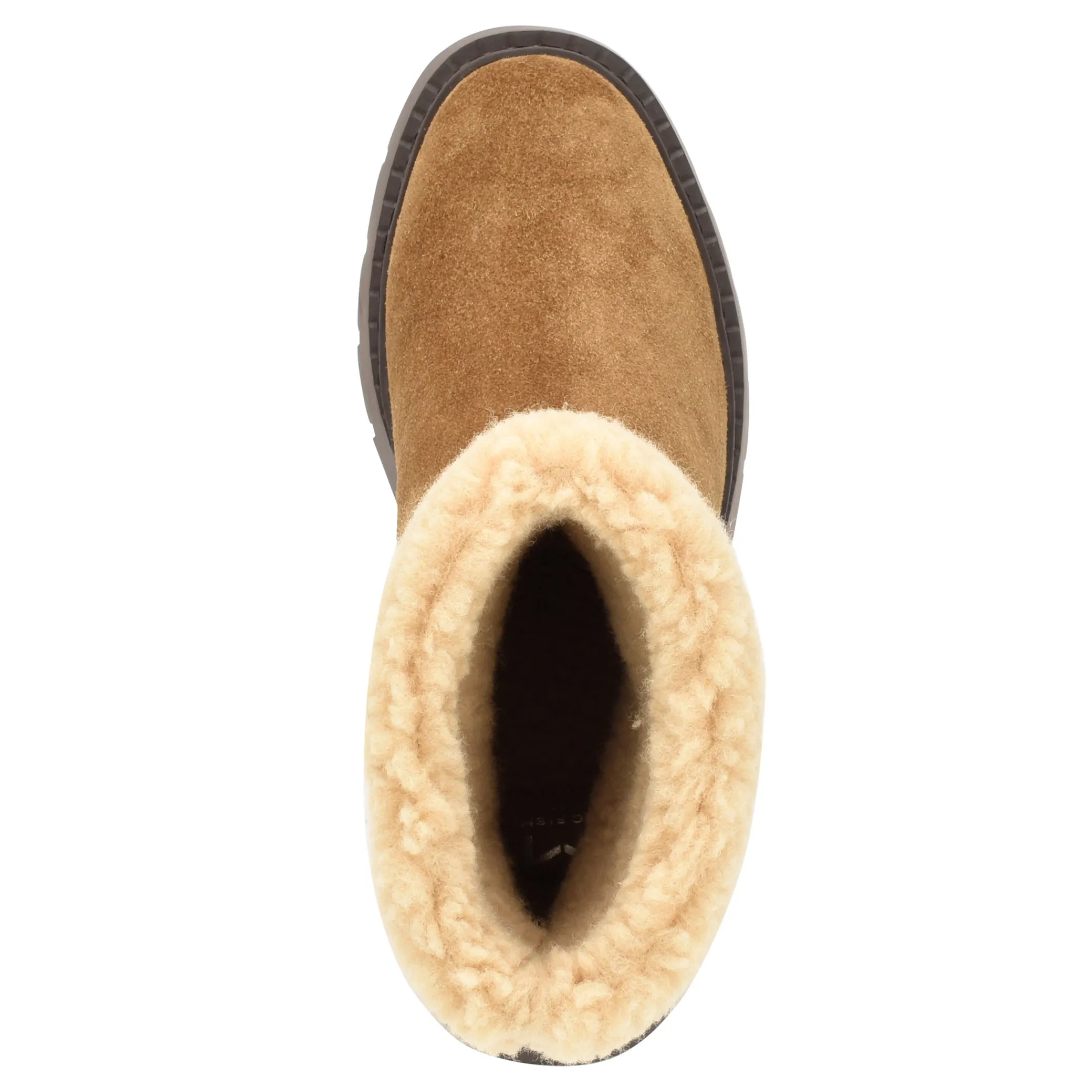 Best Sale Marc Fisher Vina Lugsole Bootie Cognac Suede
