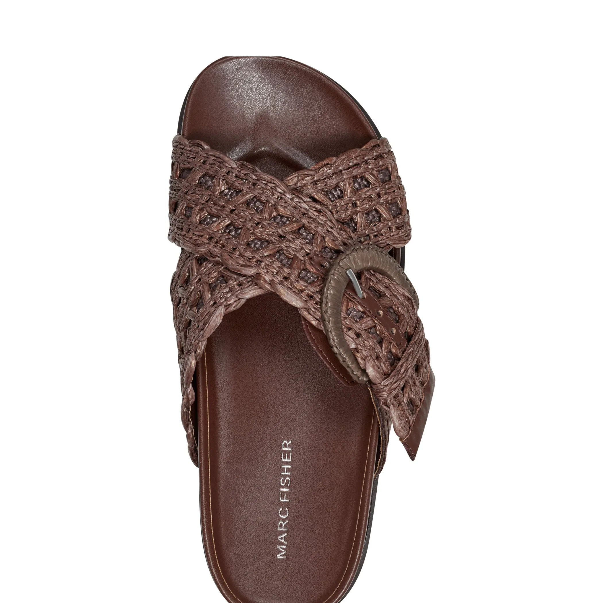 Online Marc Fisher Welti Flat Footbed Sandal Dark Brown