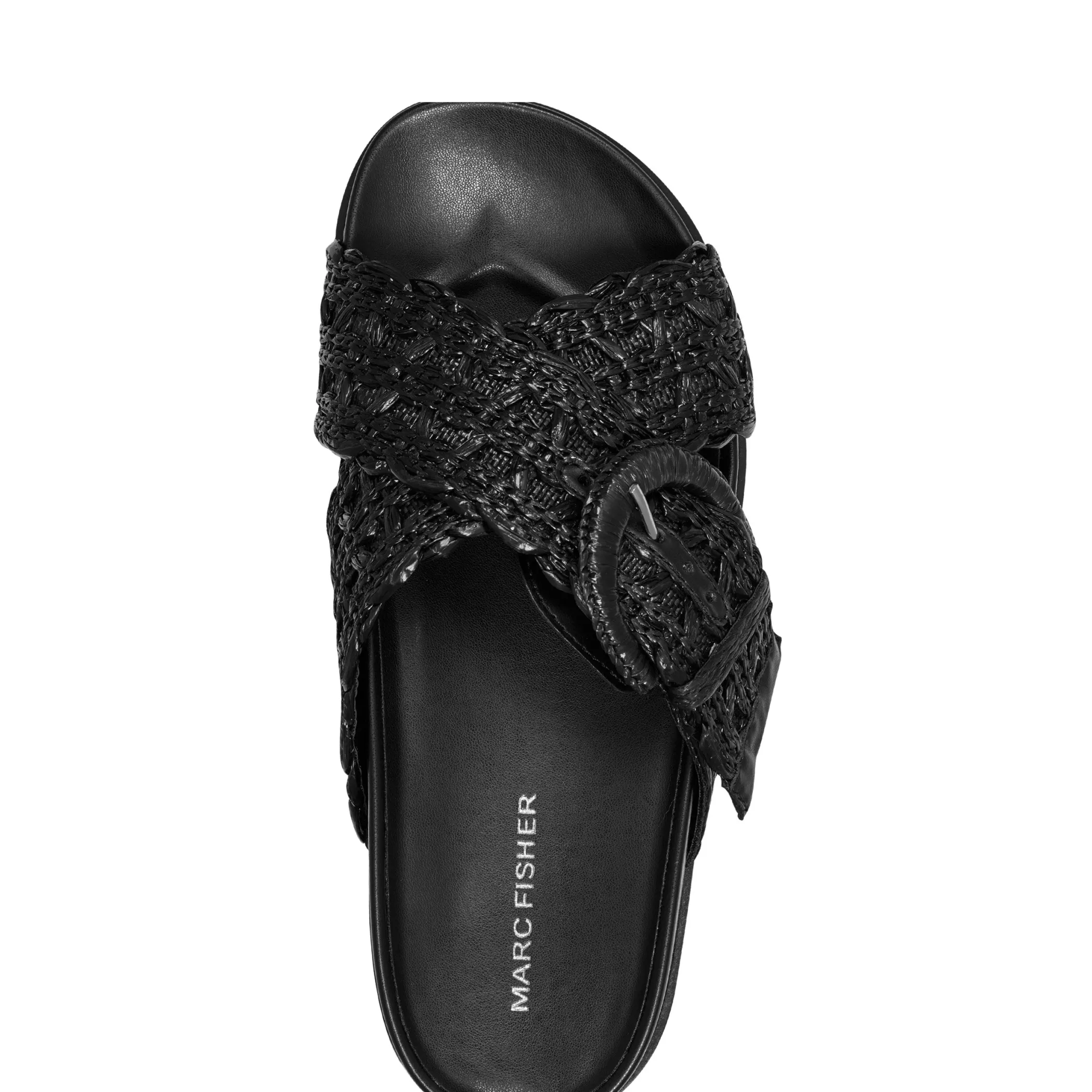 Sale Marc Fisher Welti Flat Footbed Sandal Black