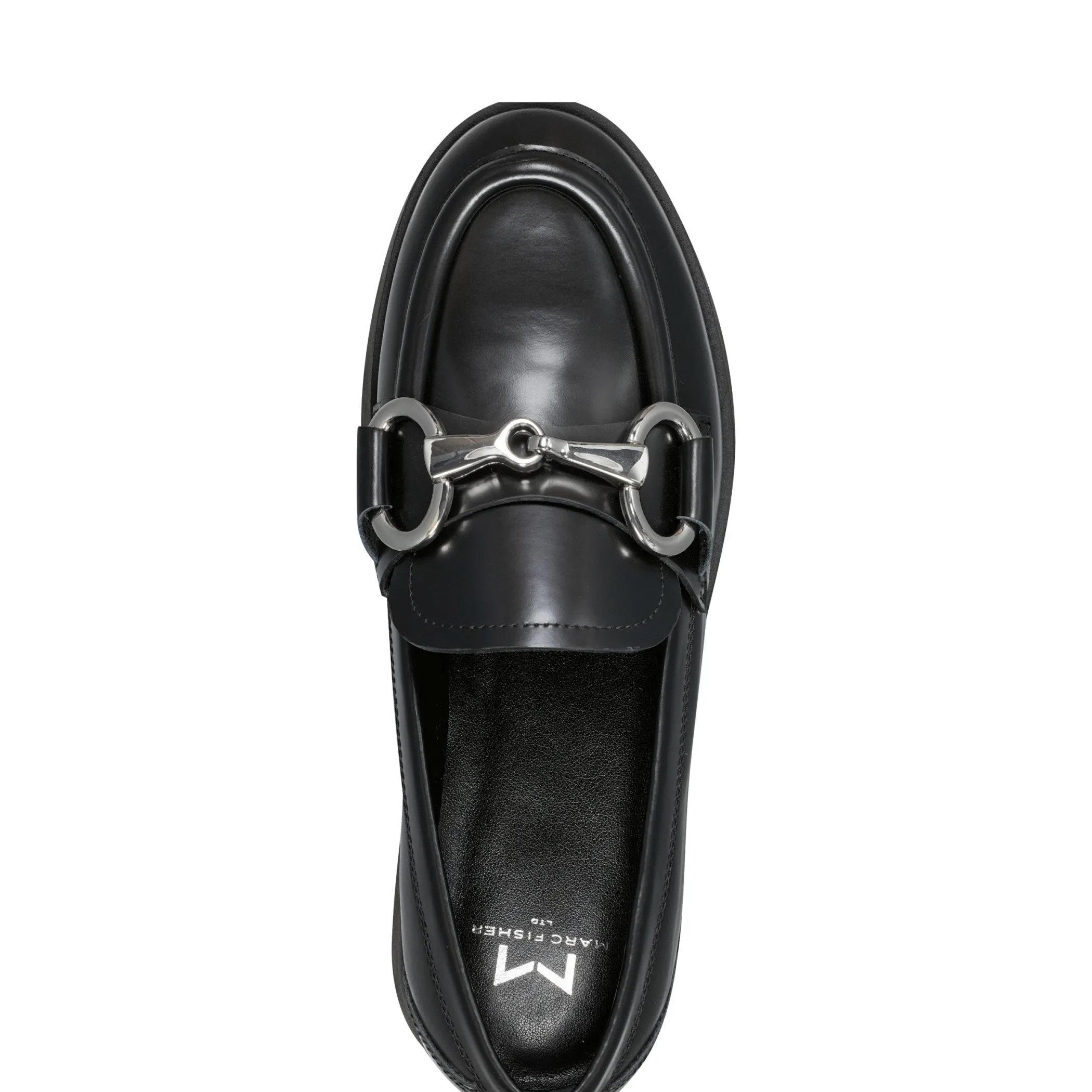 New Marc Fisher Wilmer Slip-on Lug Sole Loafer Black