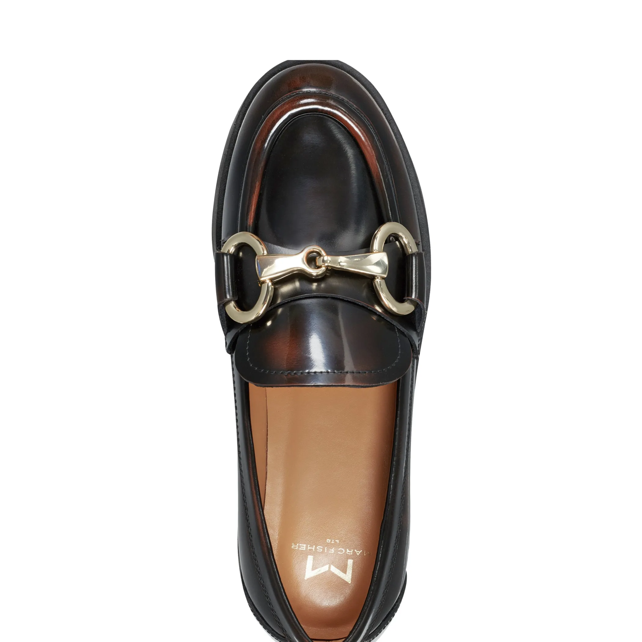 Clearance Marc Fisher Wilmer Slip-on Lug Sole Loafer Dark Brown Leather