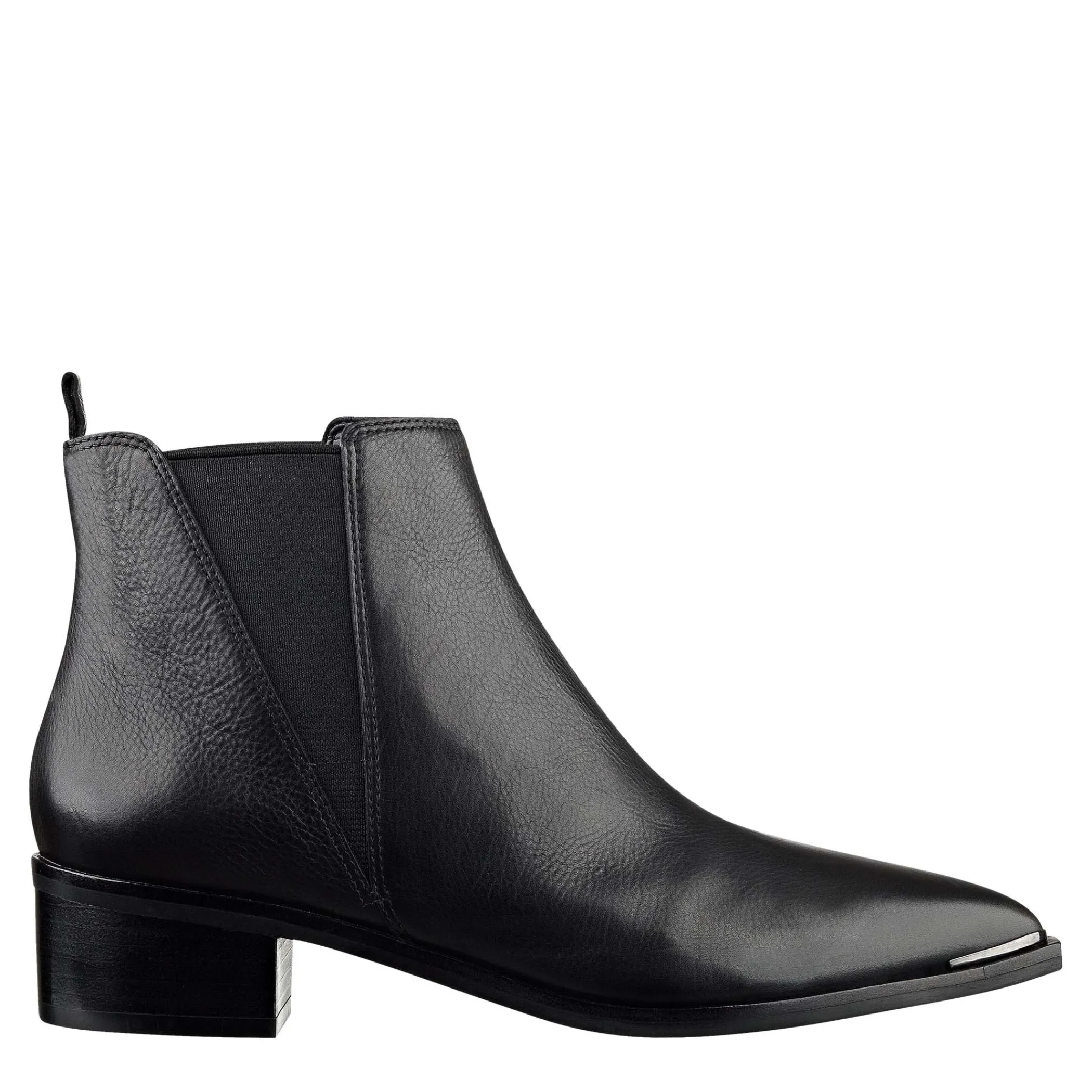 Outlet Marc Fisher Yale Pointy Toe Chelsea Bootie Black Leather
