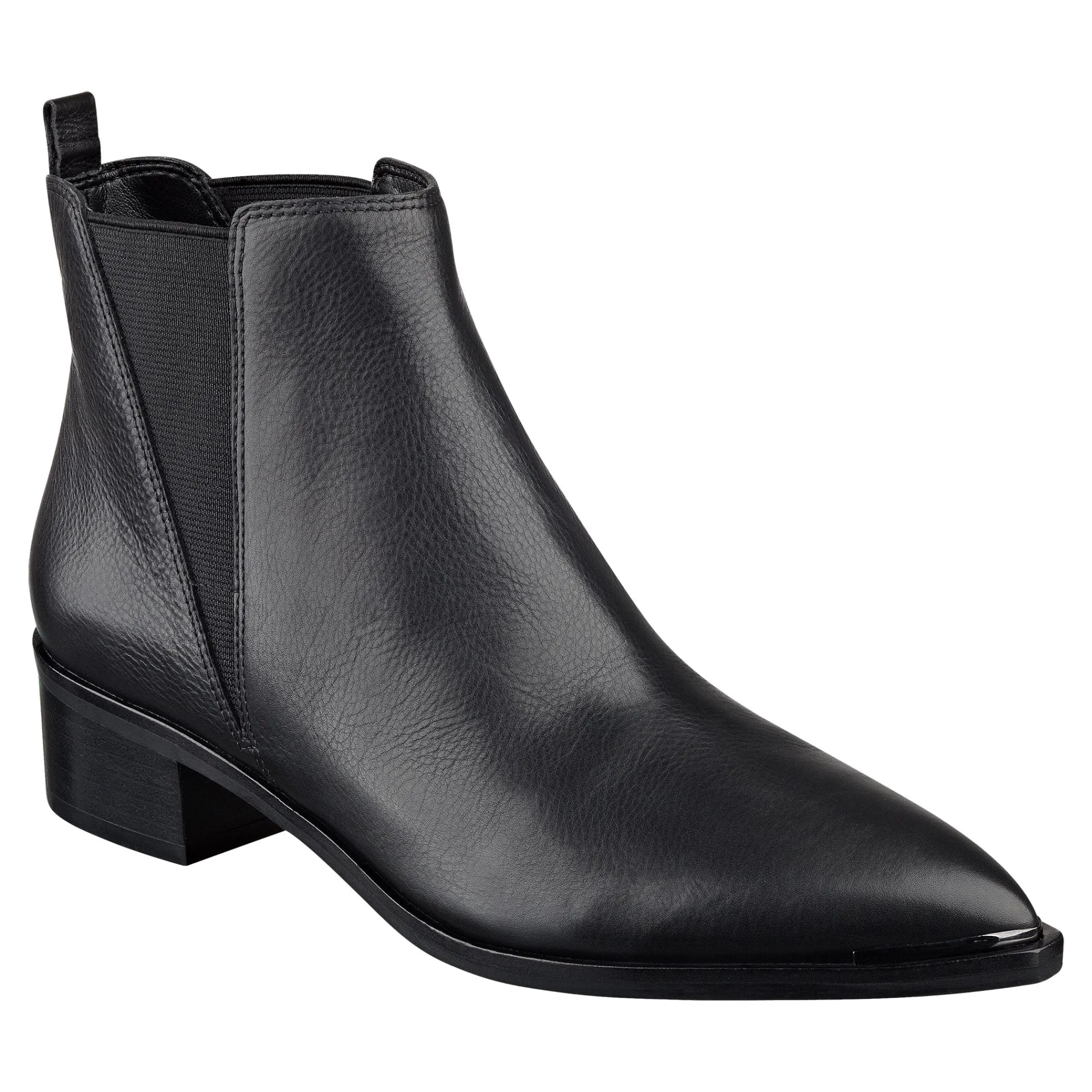 Outlet Marc Fisher Yale Pointy Toe Chelsea Bootie Black Leather