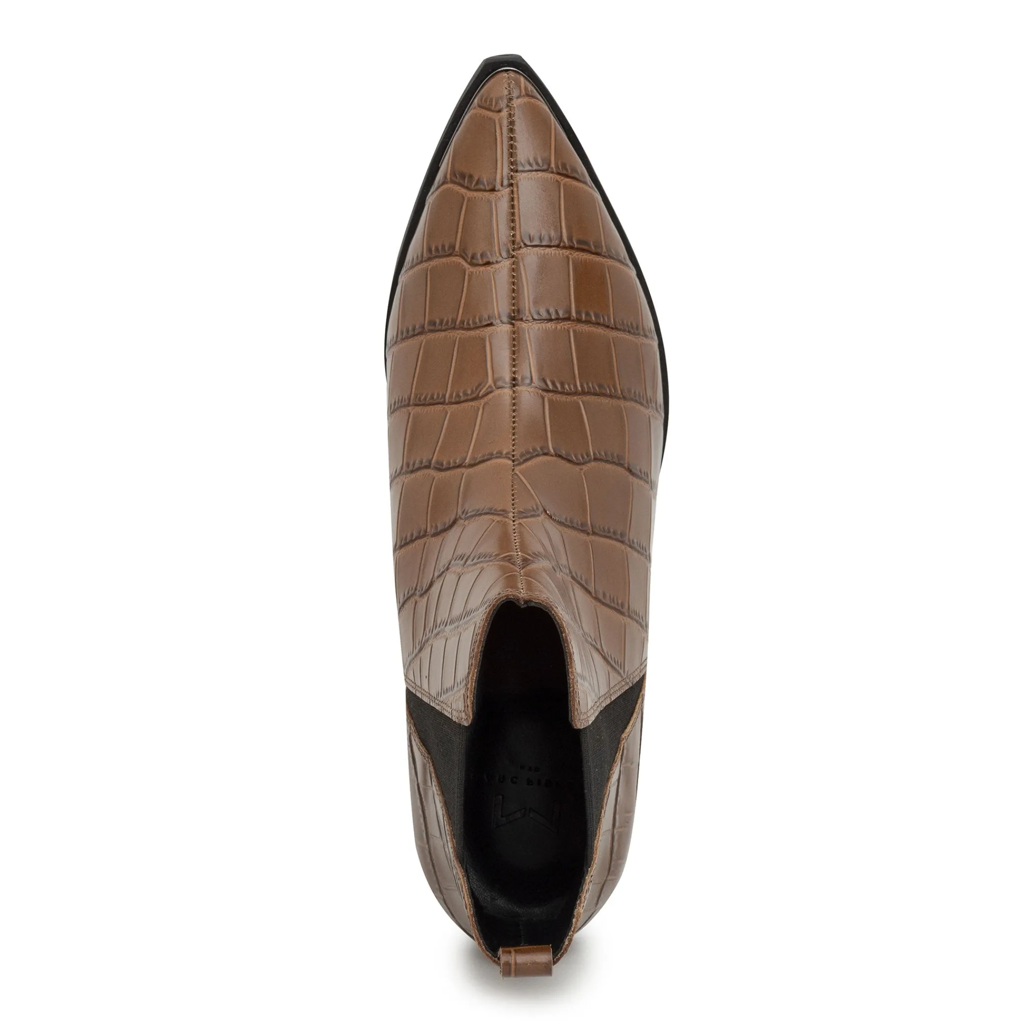 Store Marc Fisher Yale Pointy Toe Chelsea Bootie Brown Croco