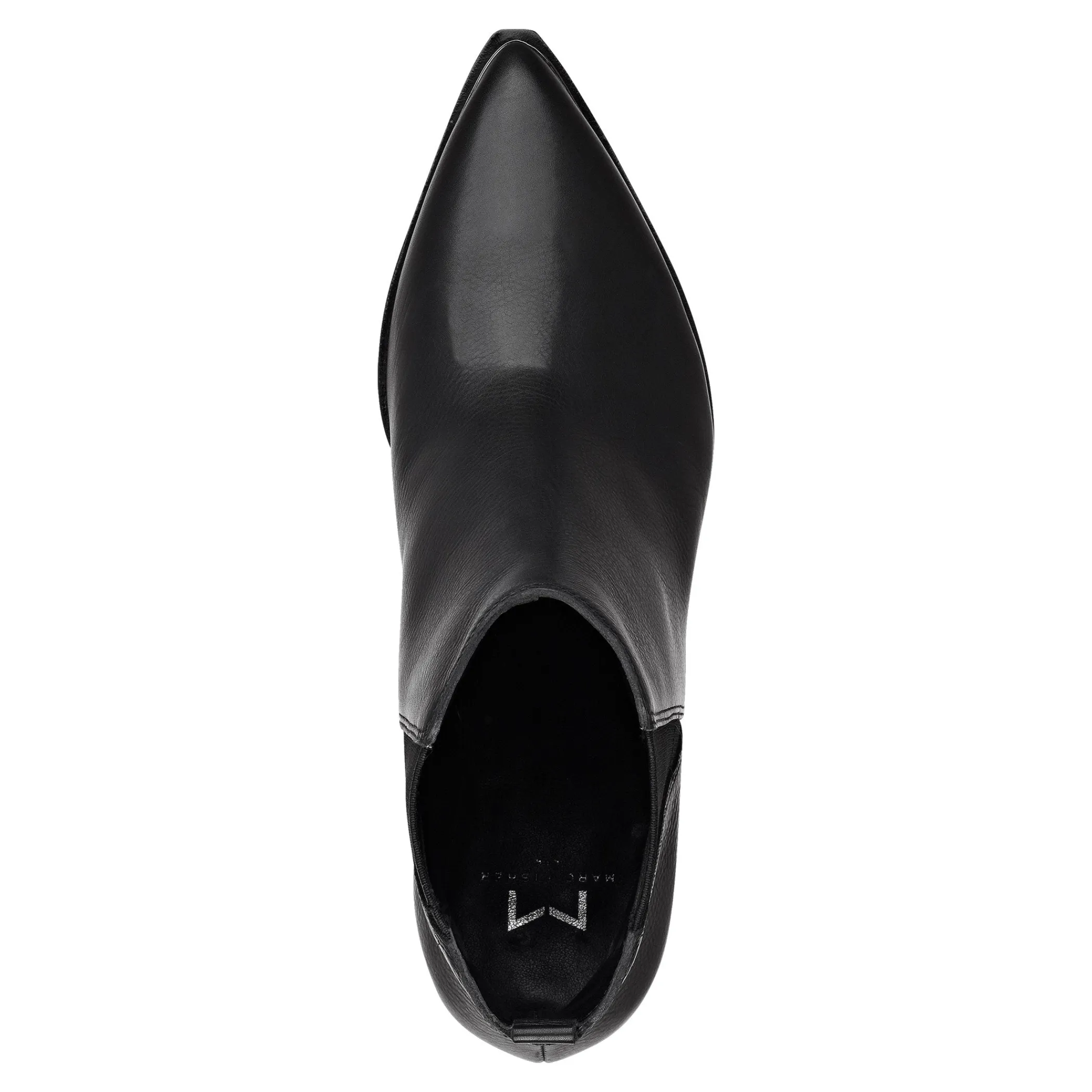 Outlet Marc Fisher Yale Pointy Toe Chelsea Bootie Black Leather