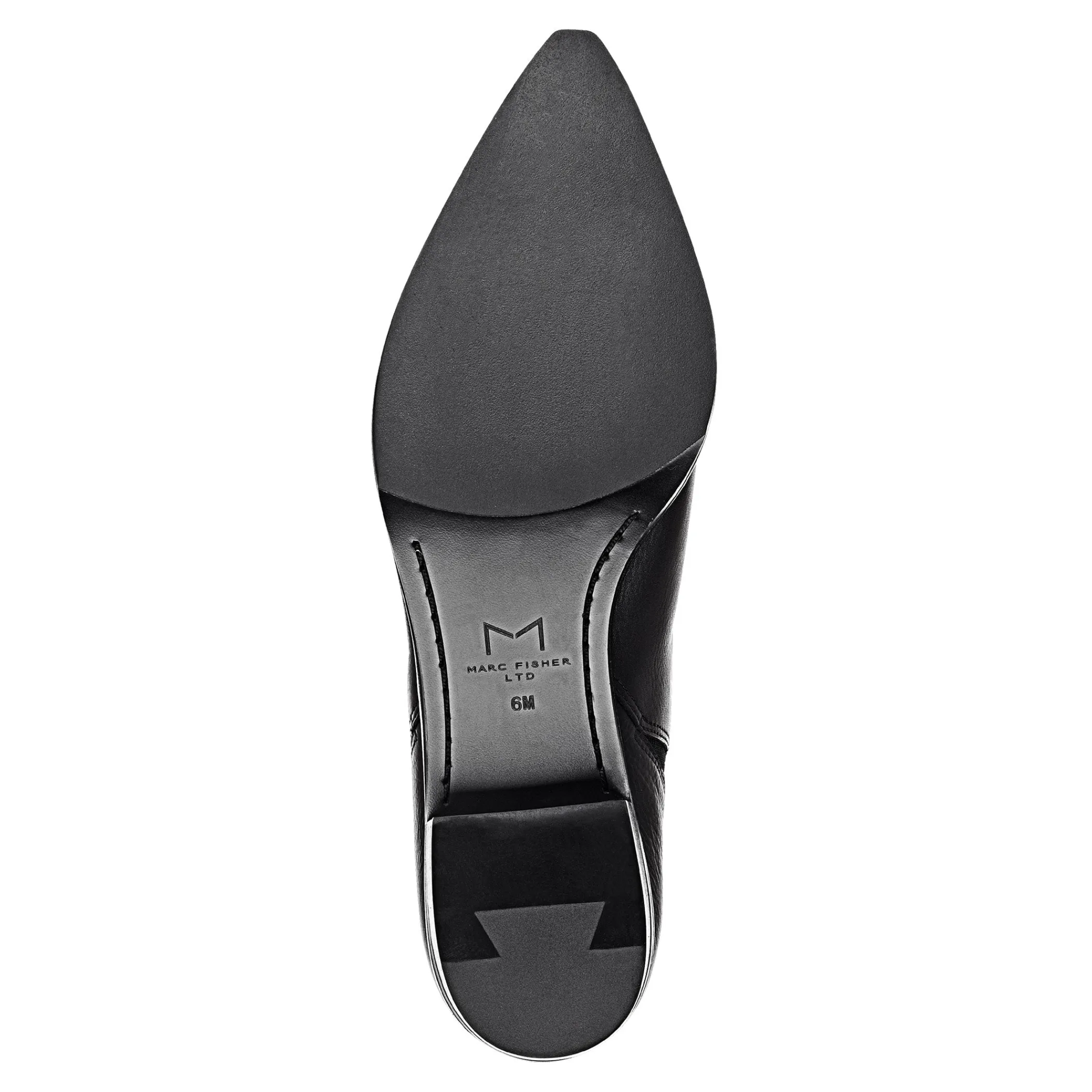 Outlet Marc Fisher Yale Pointy Toe Chelsea Bootie Black Leather